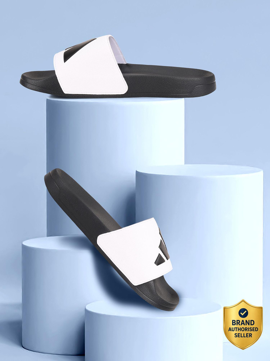 ADIDAS ADILETTE SHOWER Unisex Slides (White , 10) - Image 1