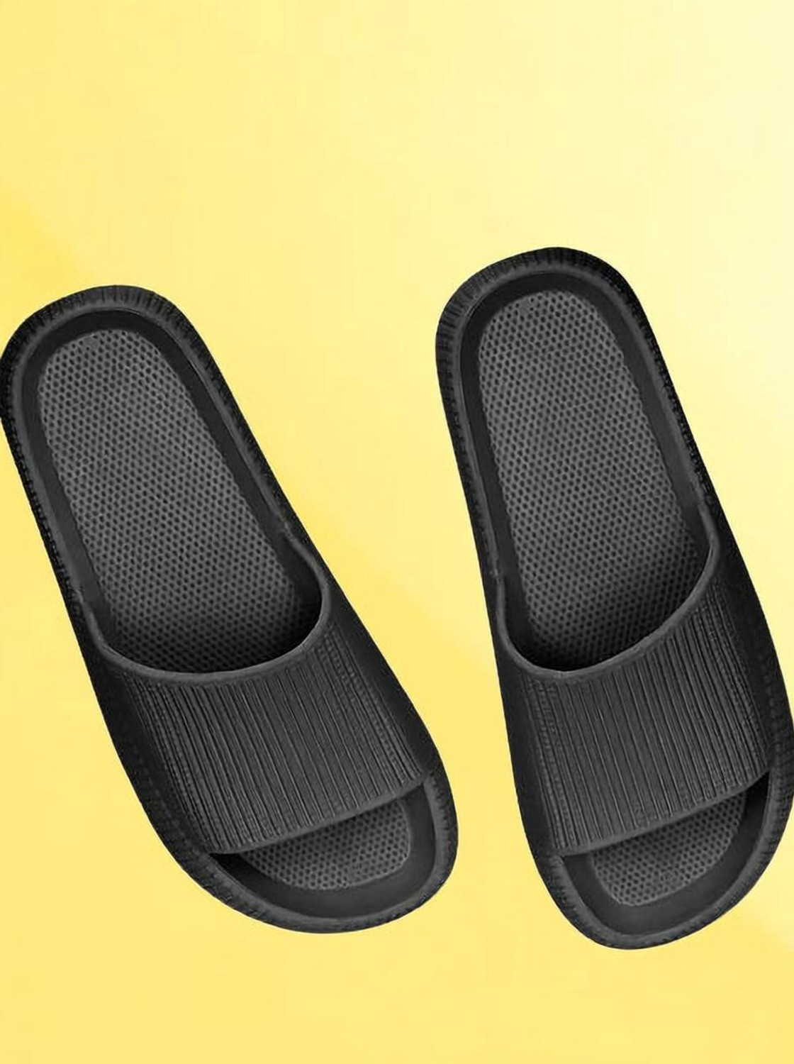 kiwd sports Men Flip Flops (Black , 8) - Image 1