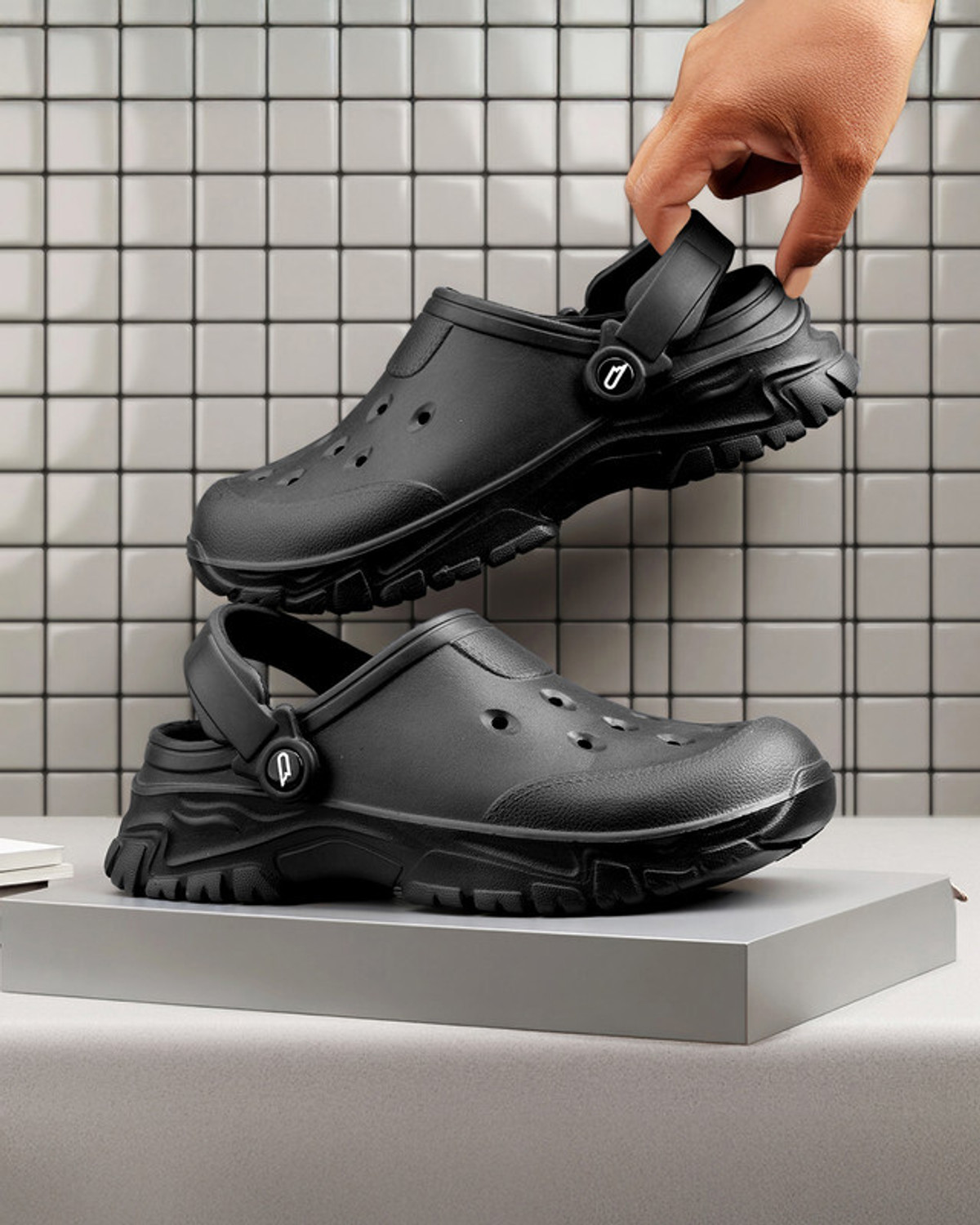 bacca bucci Men Slides (Black, 7) - Image 1