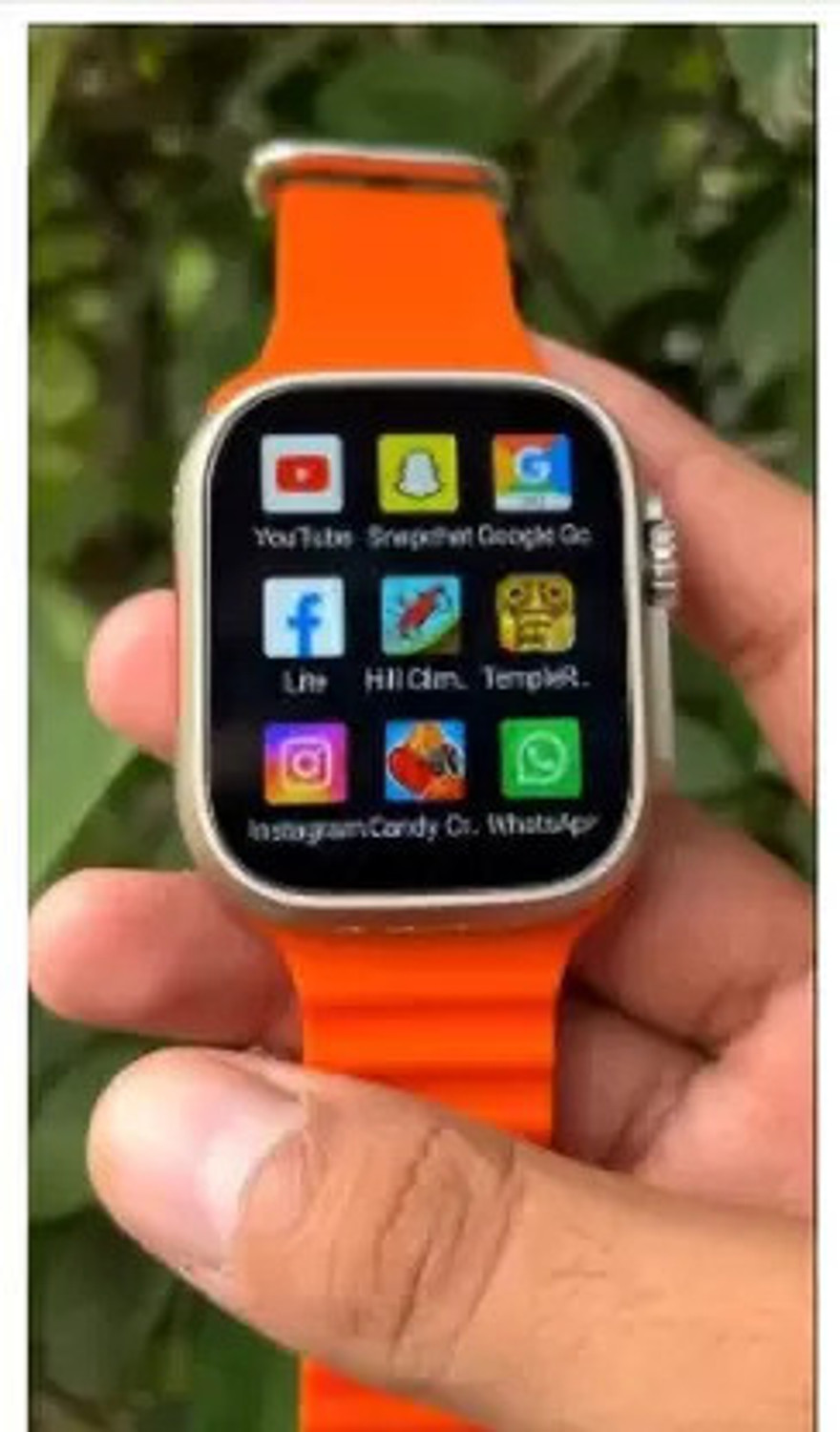 Yash Enterprises X8 Ultra T800 Smartwatch (Orange Strap, Free Size) - Image 1