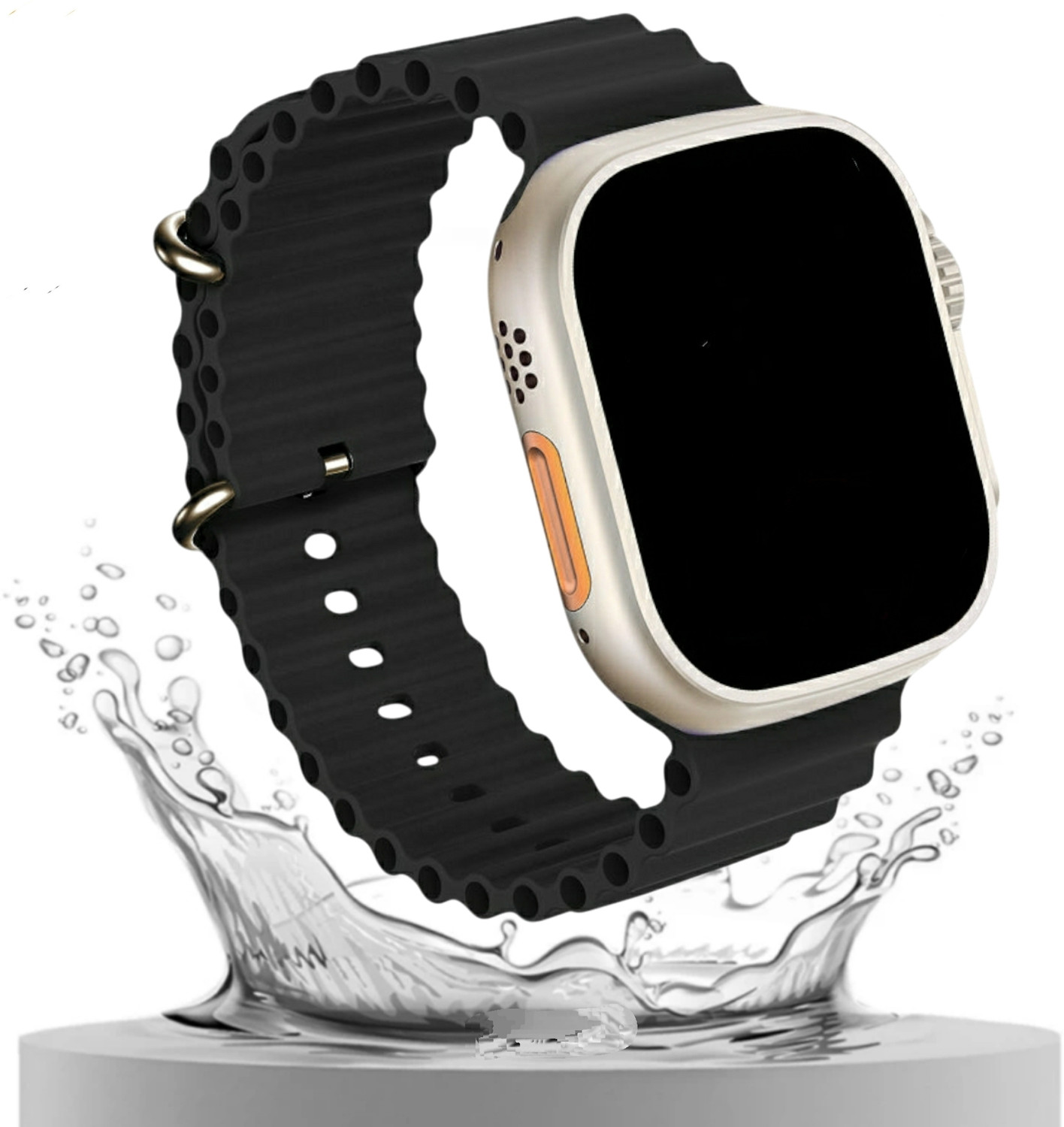 GWE Hiwatchpro | Ultra Watch For BT-Call, Calculator, 1-GAME, Calander, male & men Smartwatch (Black Strap, Free Size | 1.99 - Image 1