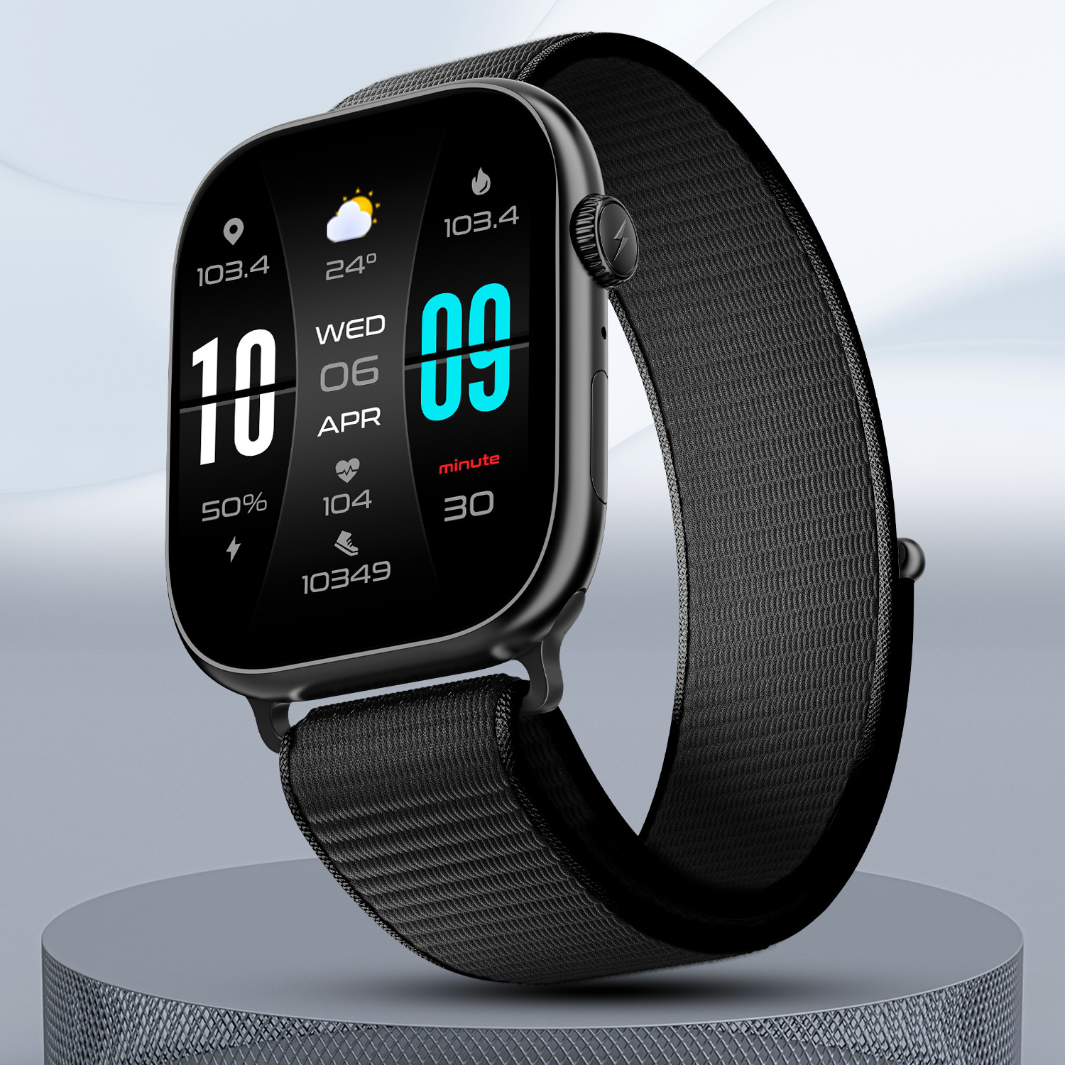 Fire-Boltt Ring X 2.01" HD Smartwatch, Black Strap - Image 1