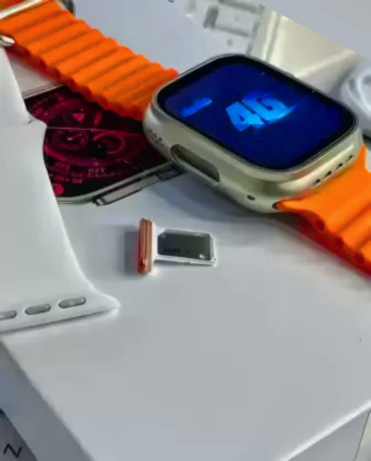 Pushkar Traders T800 watch 1 Screen Sunlight Proof Display Music Play Insta Smartwatch (ORANGE Strap, Free Size) - Image 1