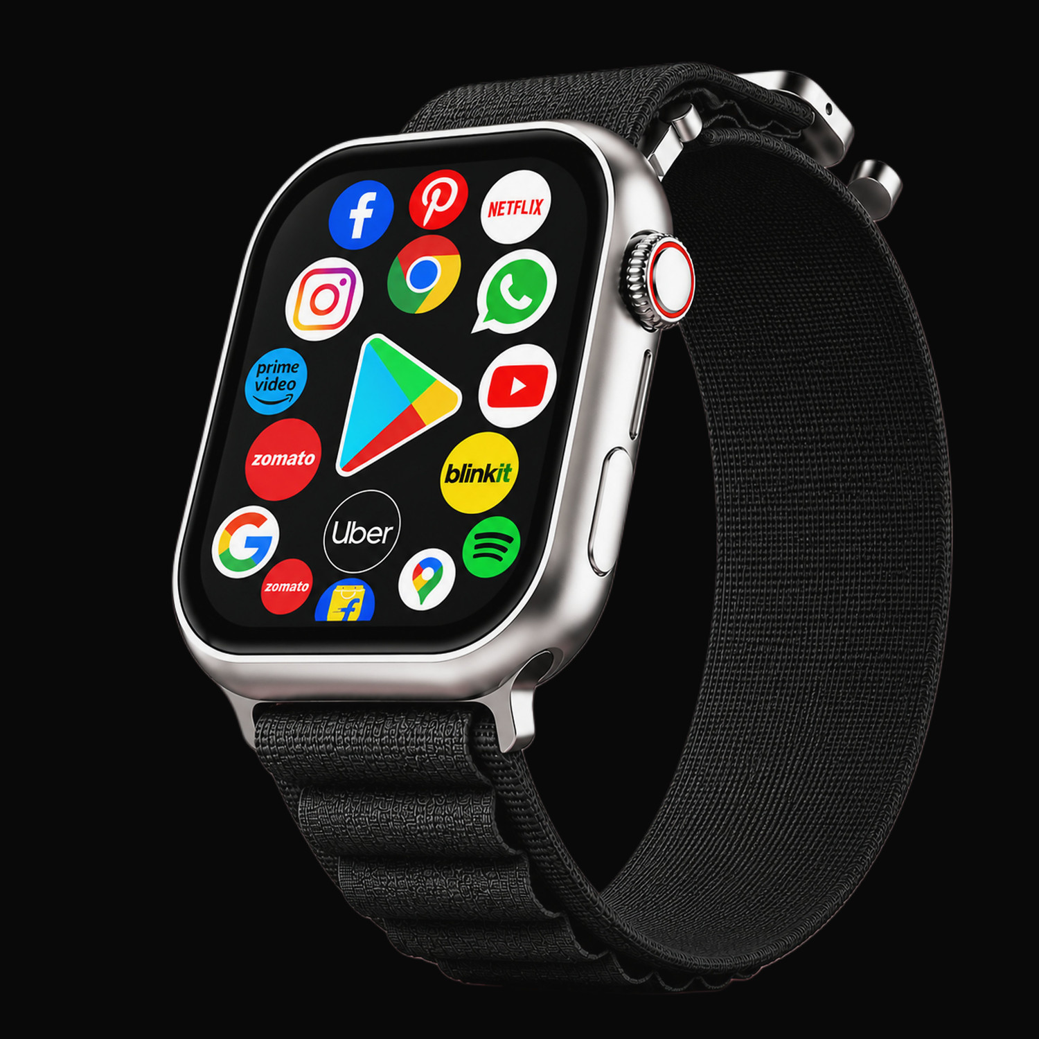 ShopSmart Luxury SIM Smartwatch 5G, Stealth Black, Free Size - Image 1