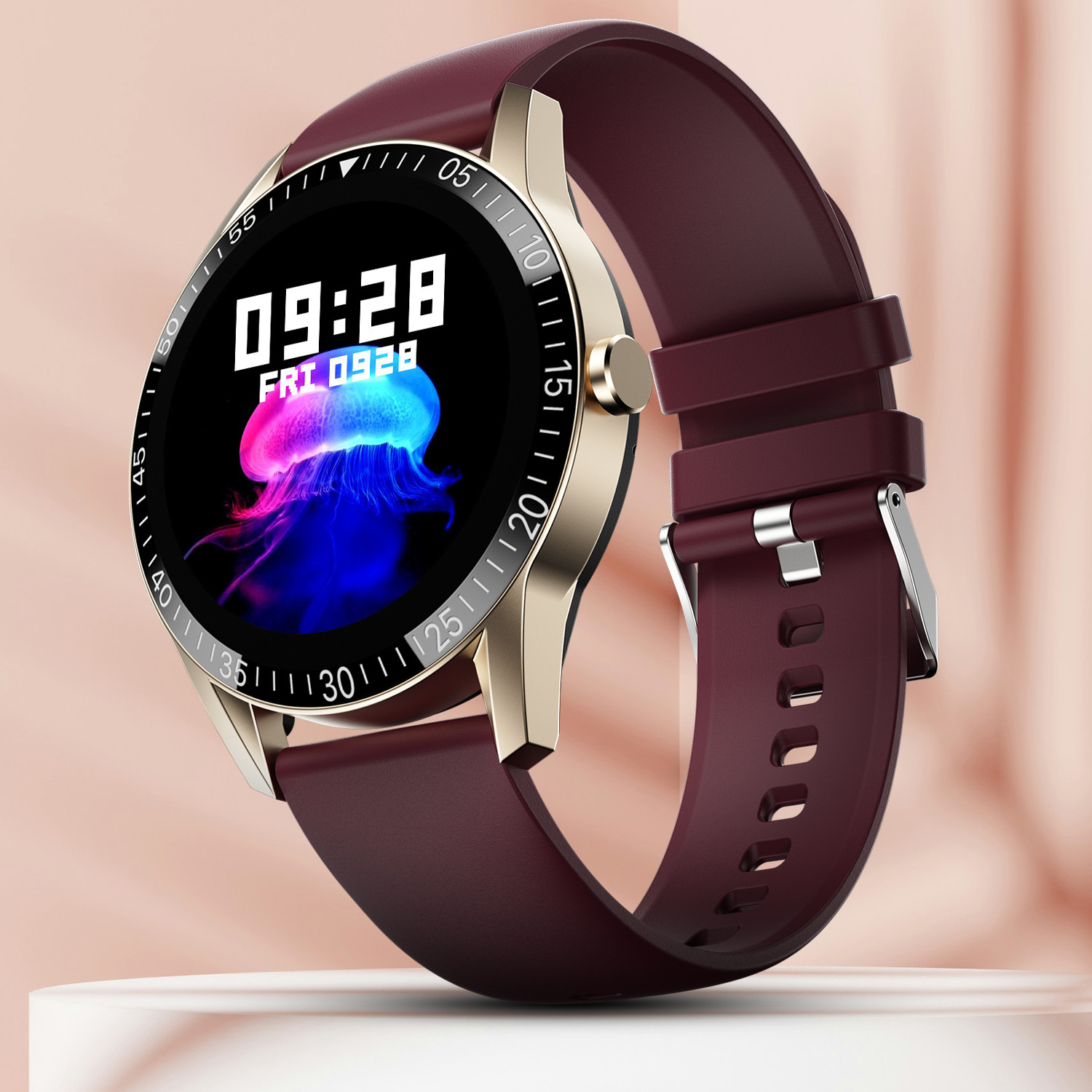 Fire-Boltt à¤«à¤¾à¤¯à¤°-à¤¬à¥à¤²à¥à¤ Talk 35.3mm (1.39) Bluetooth Calling with SpO2, Metal Body & Luxury Design à¤¸à¥à¤®à¤¾à¤°à¥à¤à¤µà¥à¤ (à¤®à¥à¤°à¥à¤¨ à¤¸à¥à¤à¥à¤°à¥à¤ª) - Image 1