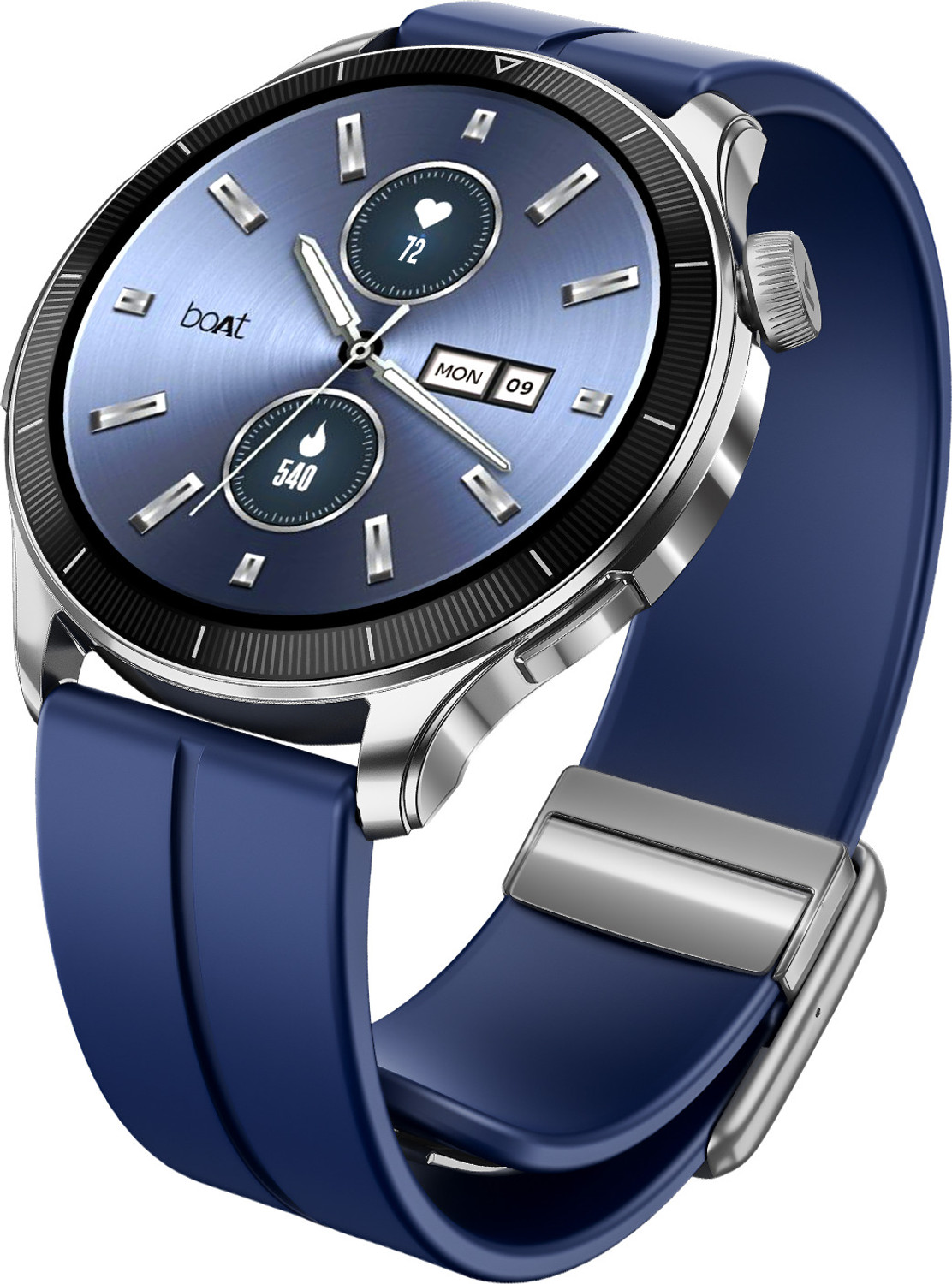 boAt Chrome Eon Smartwatch, 1.43" Display, Silver - Image 1