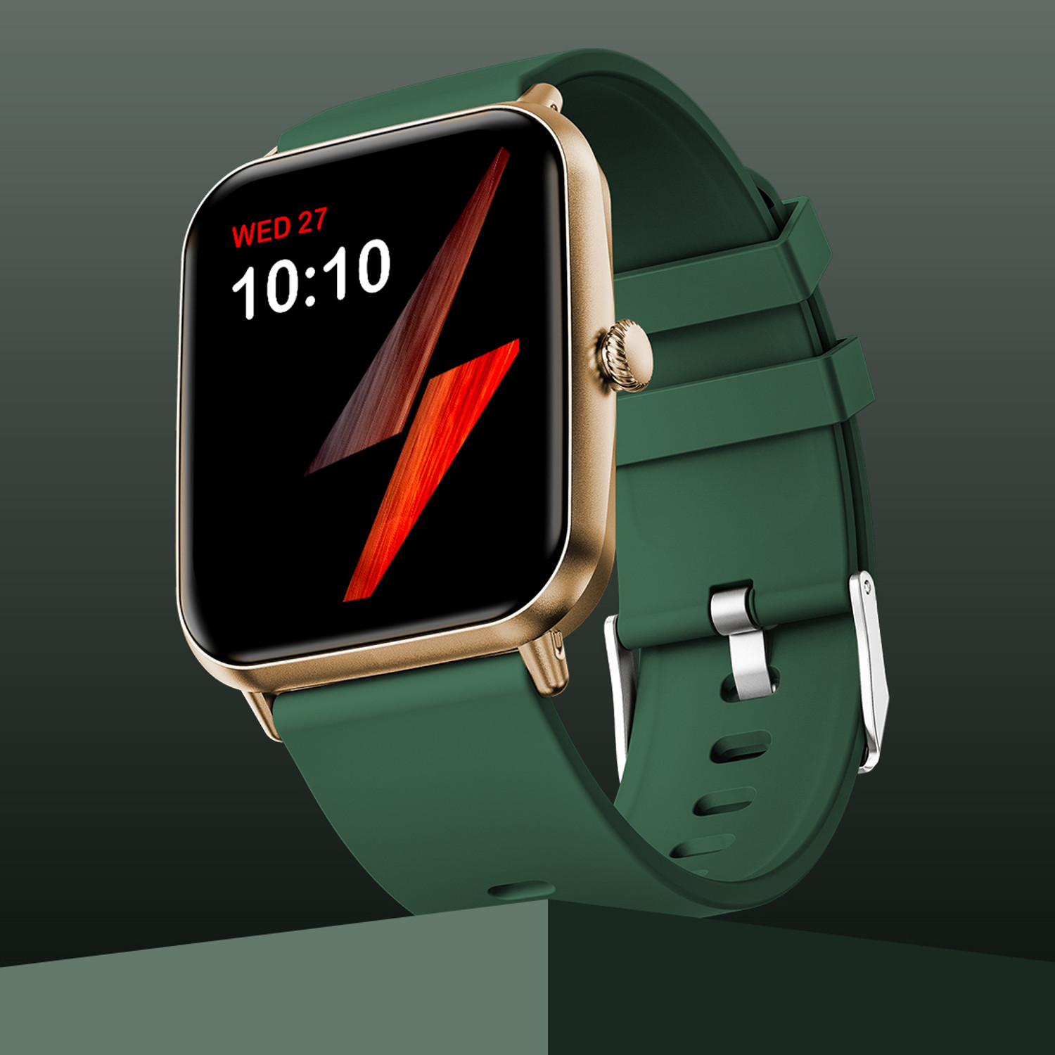 Fire-Boltt Ninja Calling Pro 42.9mm (1.69) Bluetooth Calling Smartwatch AI Voice Assistant Smartwatch (Forest Green Strap, Free Size) - Image 1