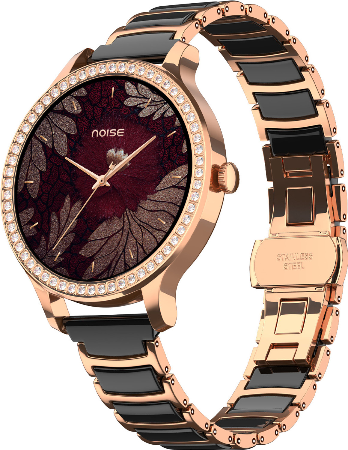 Noise Diva Araya Smartwatch (Rose Gold Ceramic Strap, Regular) - Image 1