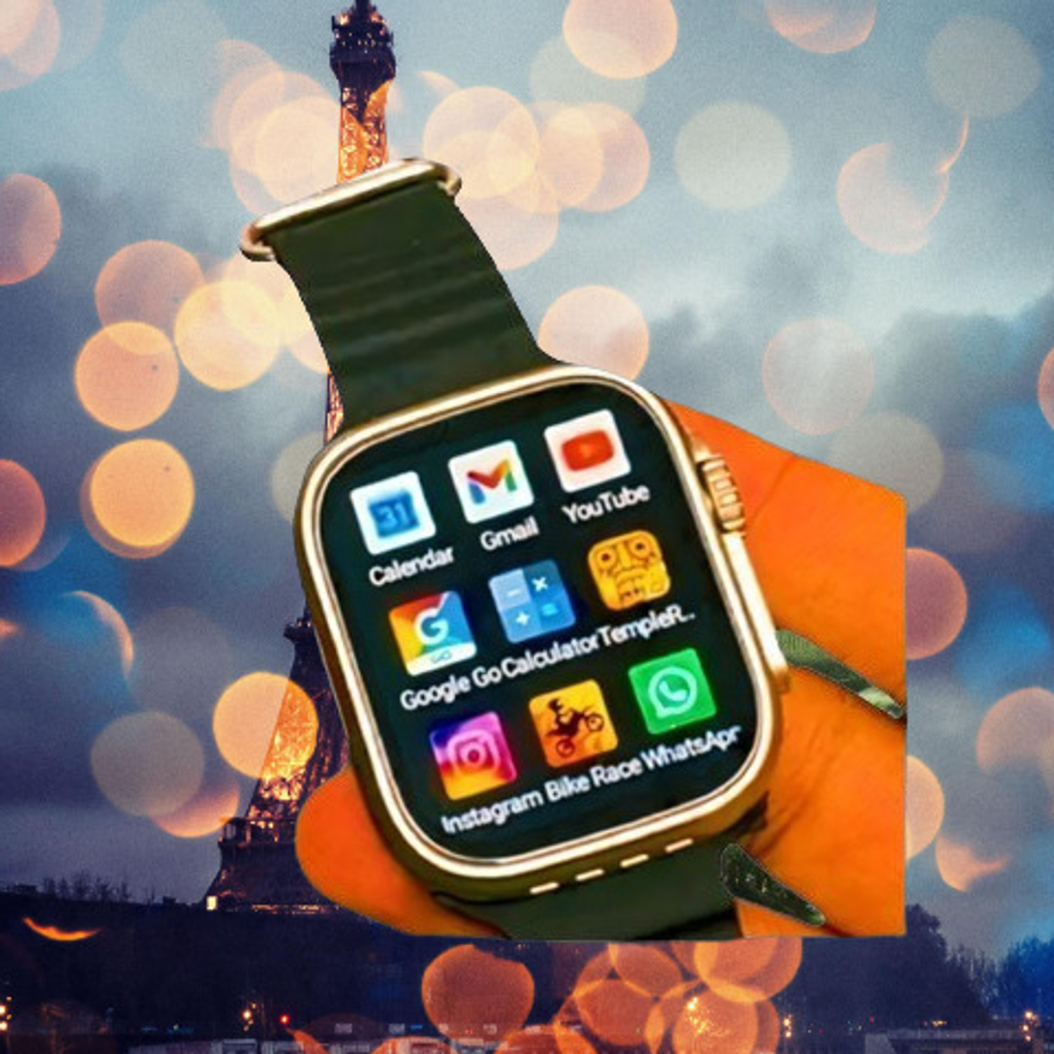 Vinayak T800 Ultra Smartwatch with WiFi GPS Sim Card 4G W27, Black - Image 1