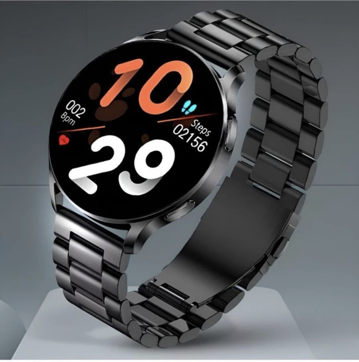 Storia Active Smartwatch, Black Strap, Free Size - Image 1