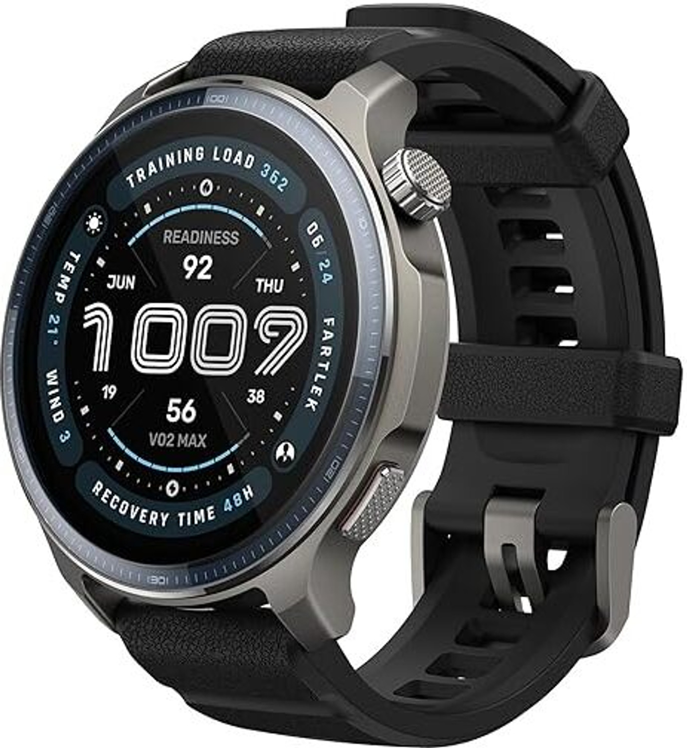 AMAZFIT Balance 2 1.5 AMOLED Sapphire Glass Display,Dual Band GPS,Upto 21 Days Battery Smartwatch (Black Strap, Free Size) - Image 1