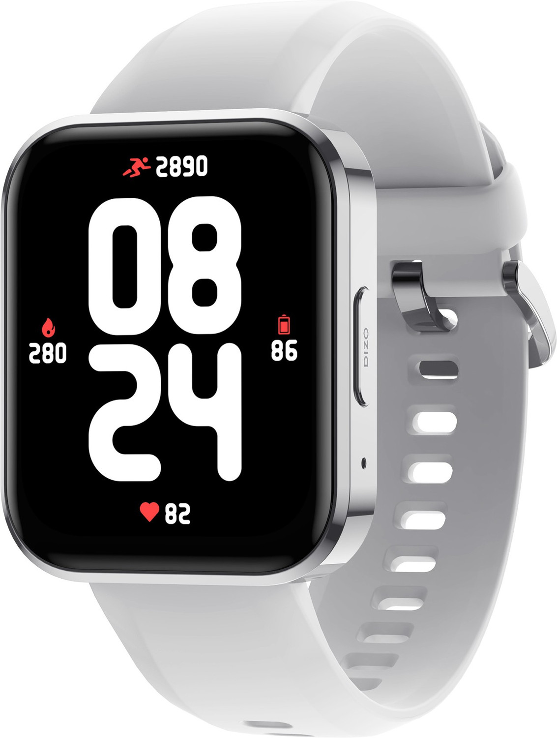 DIZO Watch D Talk 1.8 display with calling&7 day battery (Techlife) (Silver Strap, Free Size) - Image 1