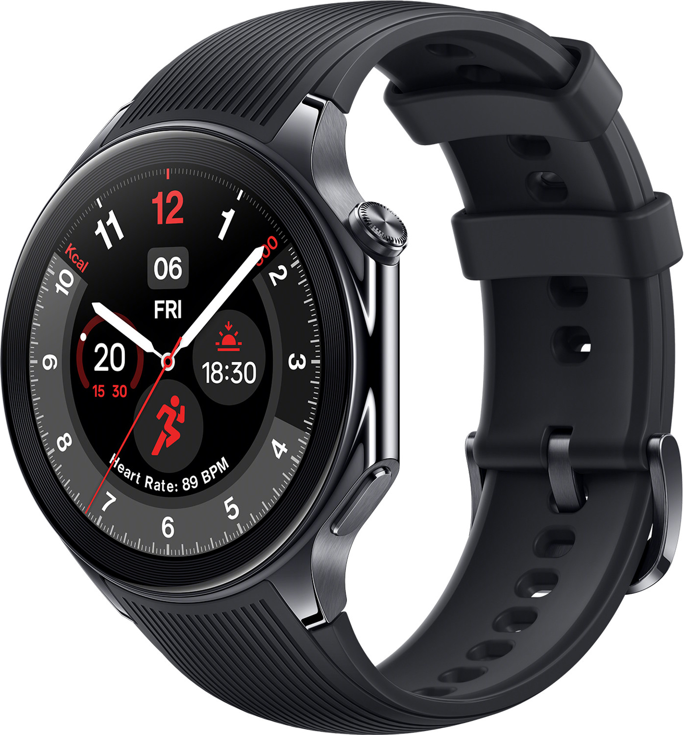 OnePlus Watch 2 Smartwatch, Black Strap, Wear OS 4 - Image 1