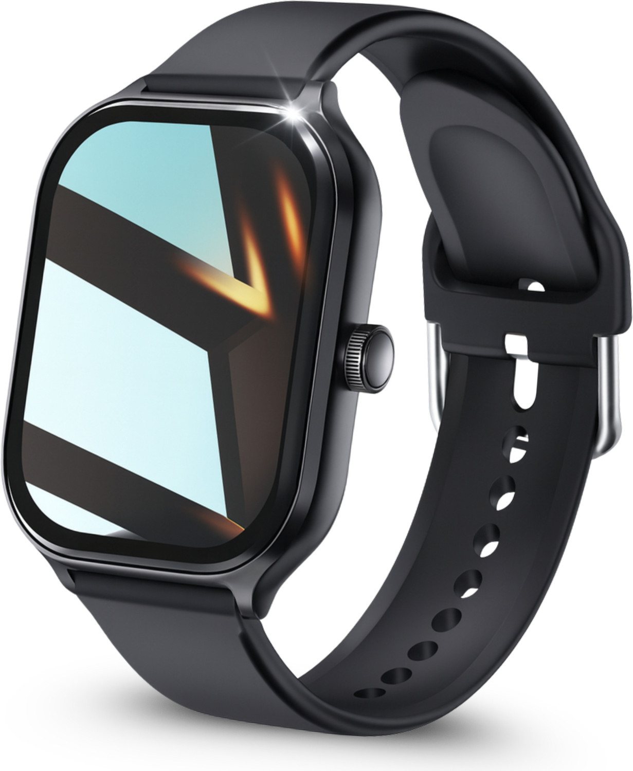 TECHIO H9 PRO MAX SMART WATCH Smartwatch (BLACK Strap, FREE) - Image 1