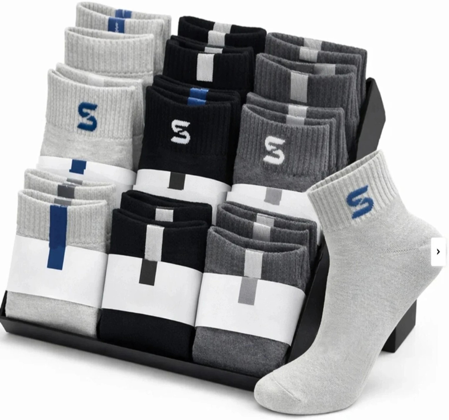 SOXSENSE-HEAVY AND READY Unisex Self Design Ankle Length Socks - Image 1