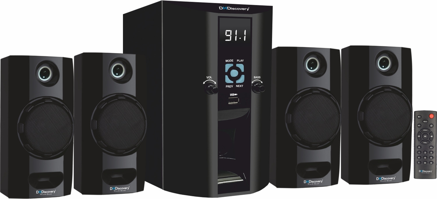 DH Discovery DH6600W 90 W Bluetooth Home Theatre (Black, 4.1 Channel) - Image 1
