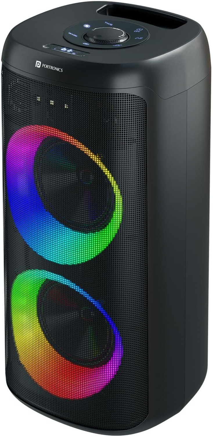 Portronics Dash 14 120W Party Speaker with Karaoke Mic (Black) - Image 1