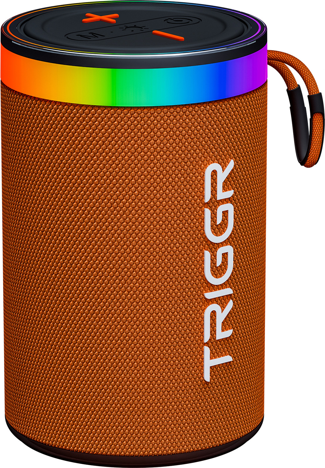 TRIGGR Roar 10 with RGB Lights, Fabric Exterior, TWS & FM Mode, 8H Playtime 10 W Bluetooth Speaker (Ember Orange, Mono Channel) - Image 1