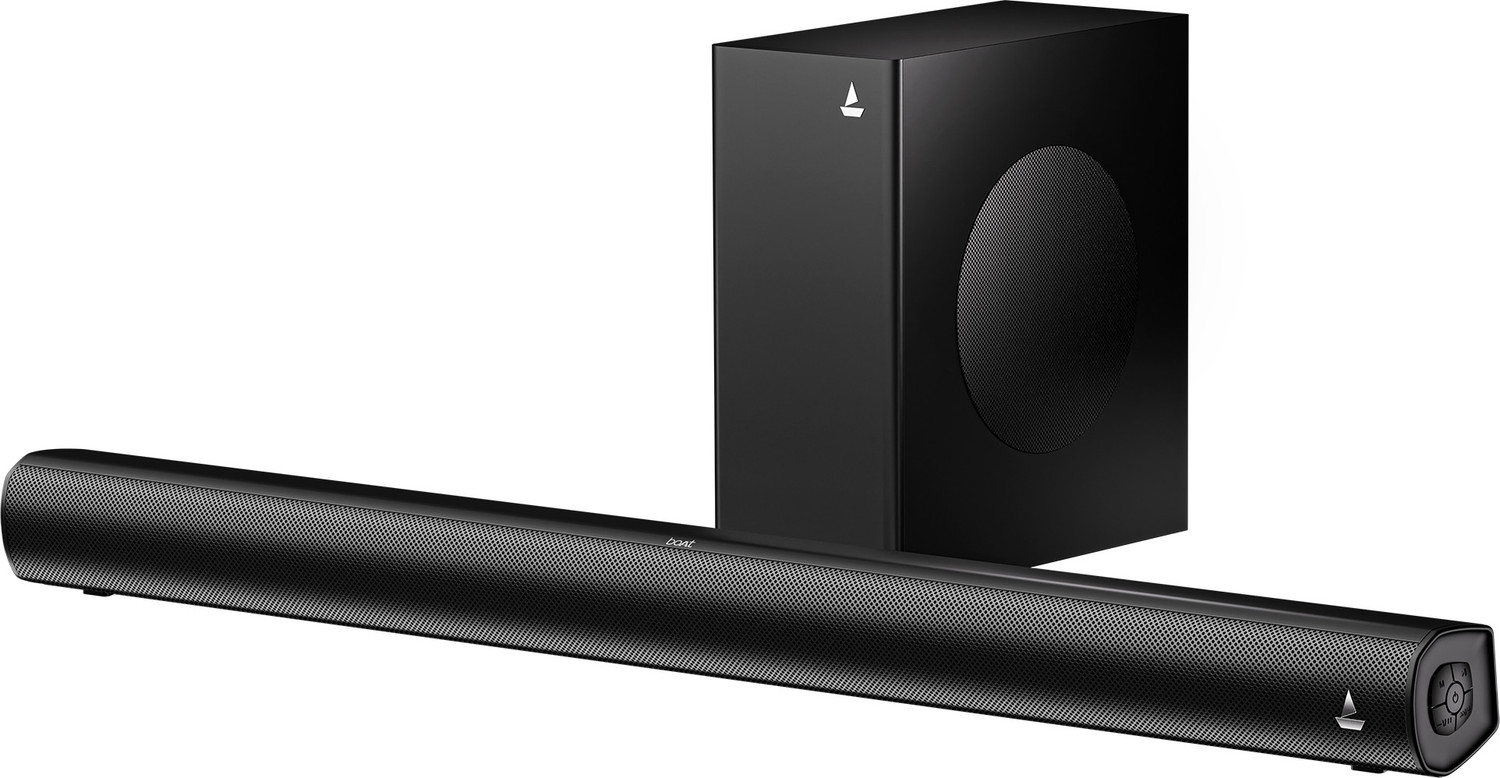 boAt Aavante 1550 Plus w/ Exquisite Design, Master Remote Control 160 W Bluetooth Soundbar (Premium Black, Pebble Black, 2.1 Channel) - Image 1