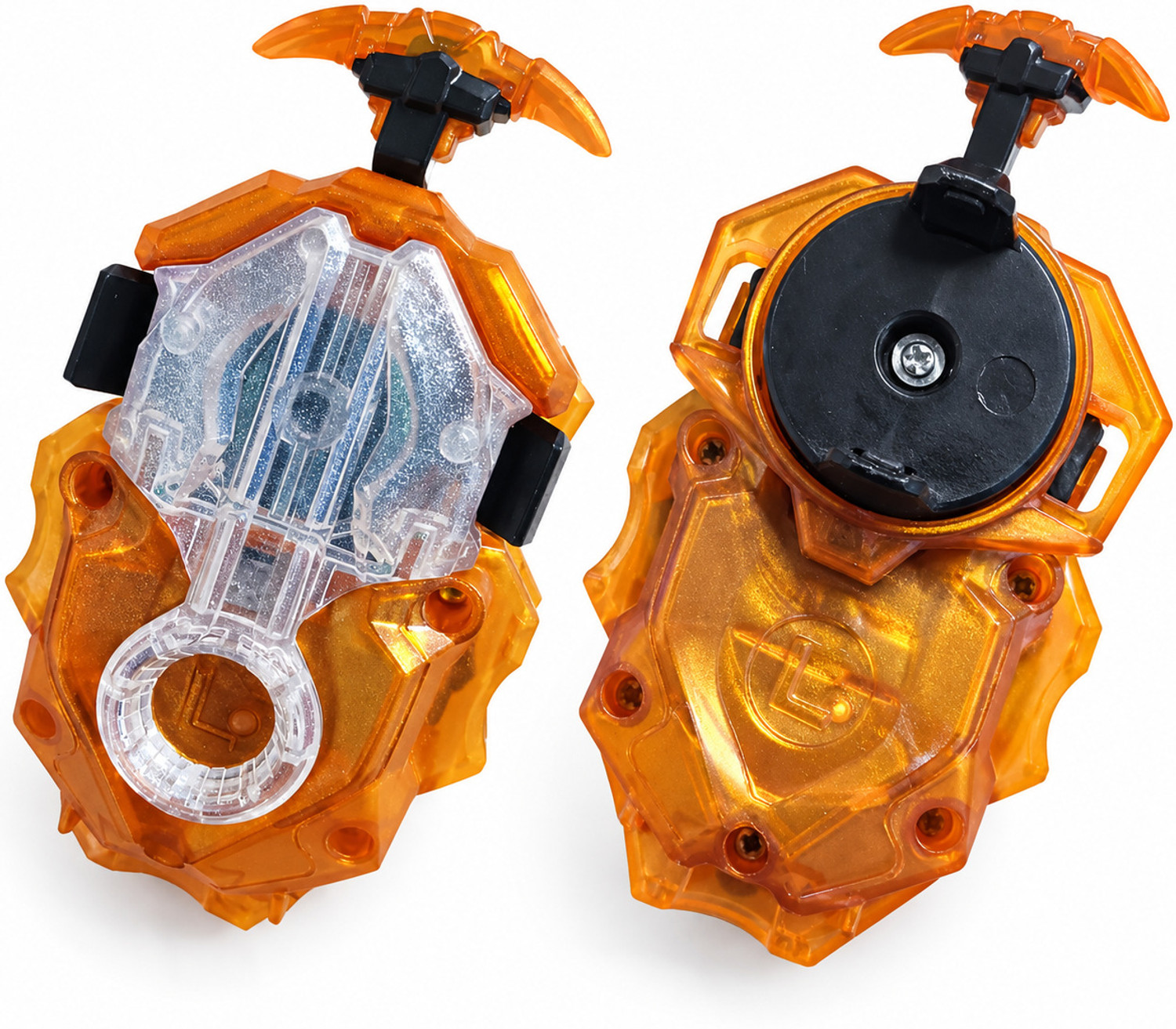 Funkey Power Spin Manual Launcher for Beyblade Style Spinning Tops â Orange (Orange) - Image 1