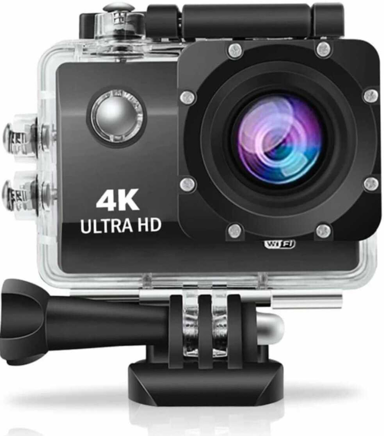 Safii GoPro Action camera 4k Waterproof Action Camera 4k Vlogging GoPro Camera, Helmet Camera 4k Sports and Action Camera (Black, 30 MP) - Image 1