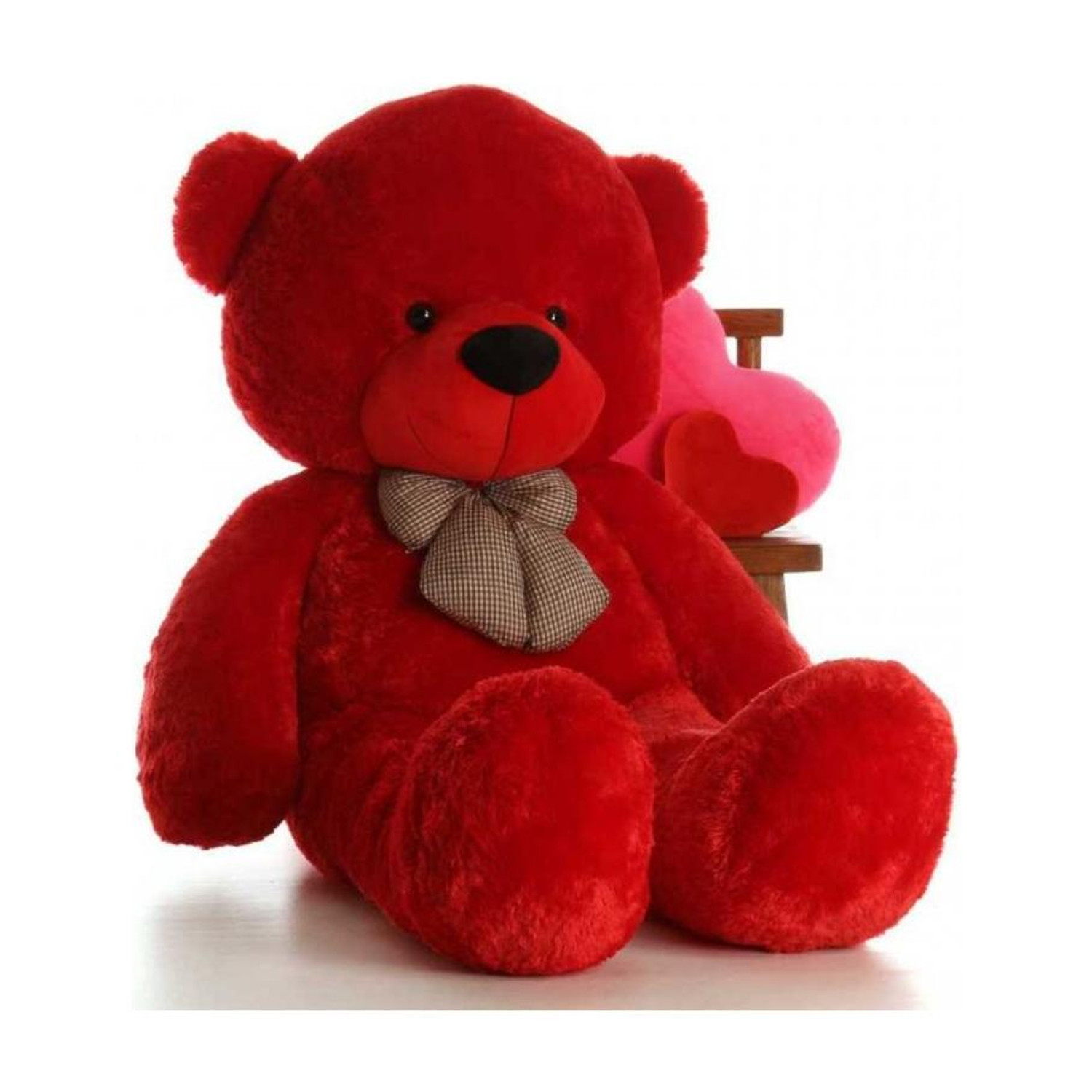 Omex Large Soft Lovable Hugable Cute Xtra Large Teddy Bear 5 Feet Red (Best For Someone Special) - 152 cm  (Red) - 152 cm (Red) - Image 1