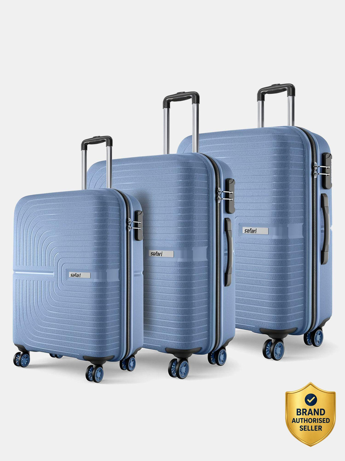 SAFARI ECLIPSENEO 3 (Small 55cm | Medium 66cm | Large 75cm) Cabin & Check-in Set 8 Wheels - 30 30 Slate Blue - Image 1
