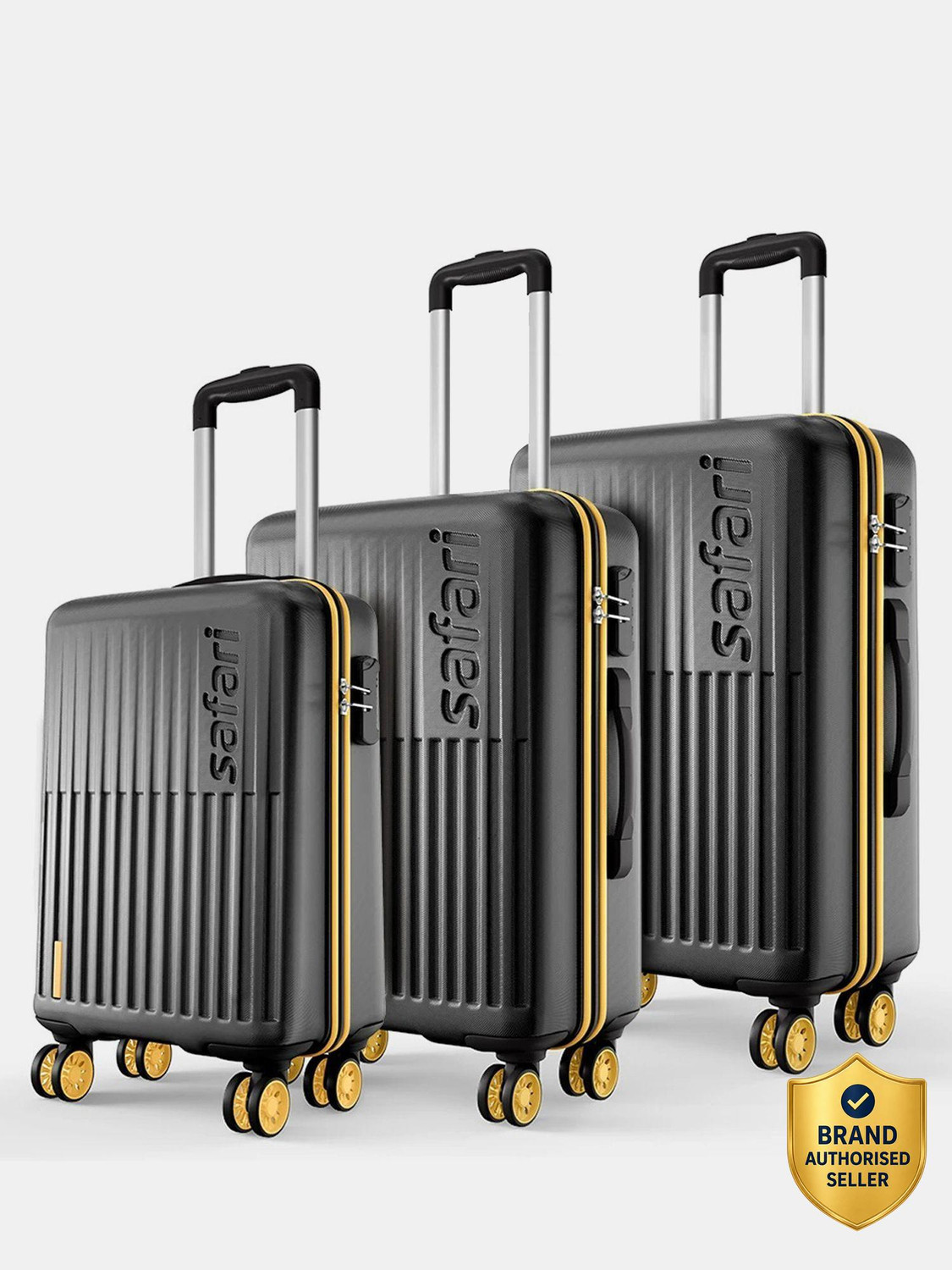 SAFARI ASTRA NEO Hard Body Luggage Set of 3, Black - Image 1