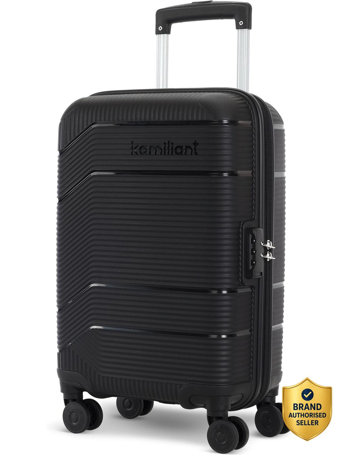KAMILIANT ARMOR 55cm Cabin Suitcase 8 Wheels Black - Image 1