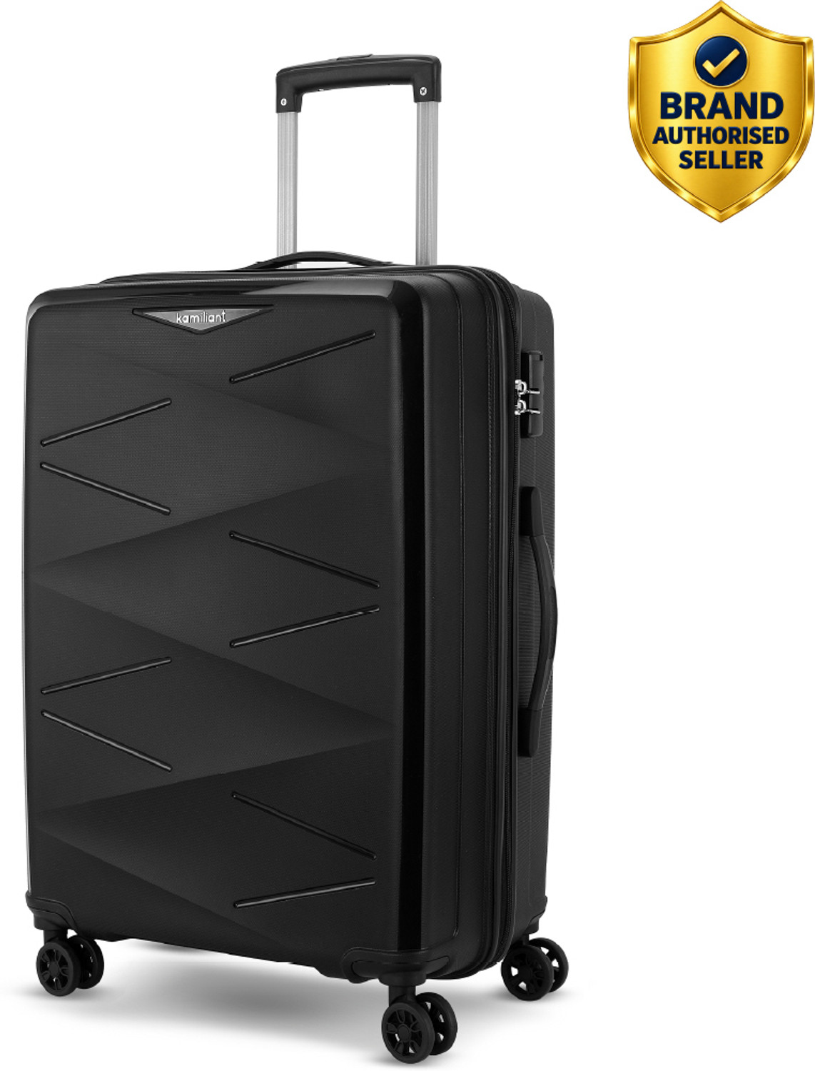 Kamiliant by American Tourister Medium Check-in Suitcase (67.5 cm) 4 Wheels - Combination Lock-Triprism Edge - Black, Grey - Image 1