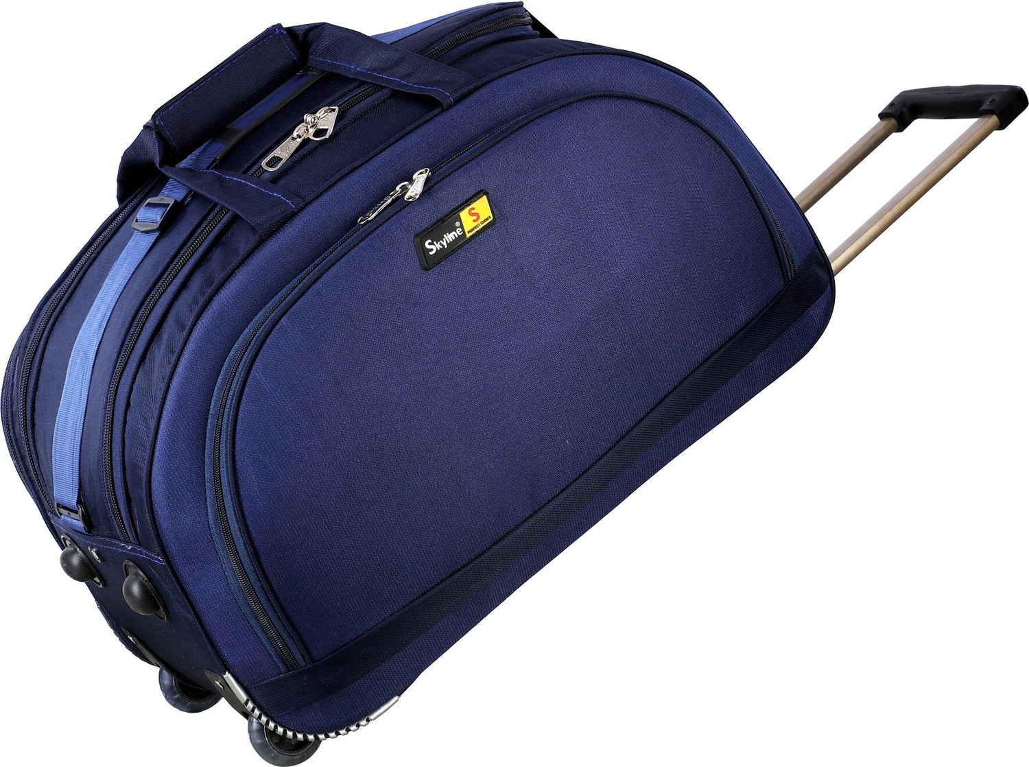 SKYLINE Small Cabin & Check-in Set (13 inch) 2 Wheels - 20 Inch Luggage Travel Trolley Bag With Wheels For Men and Women-Navy Blue - Blue - Image 1