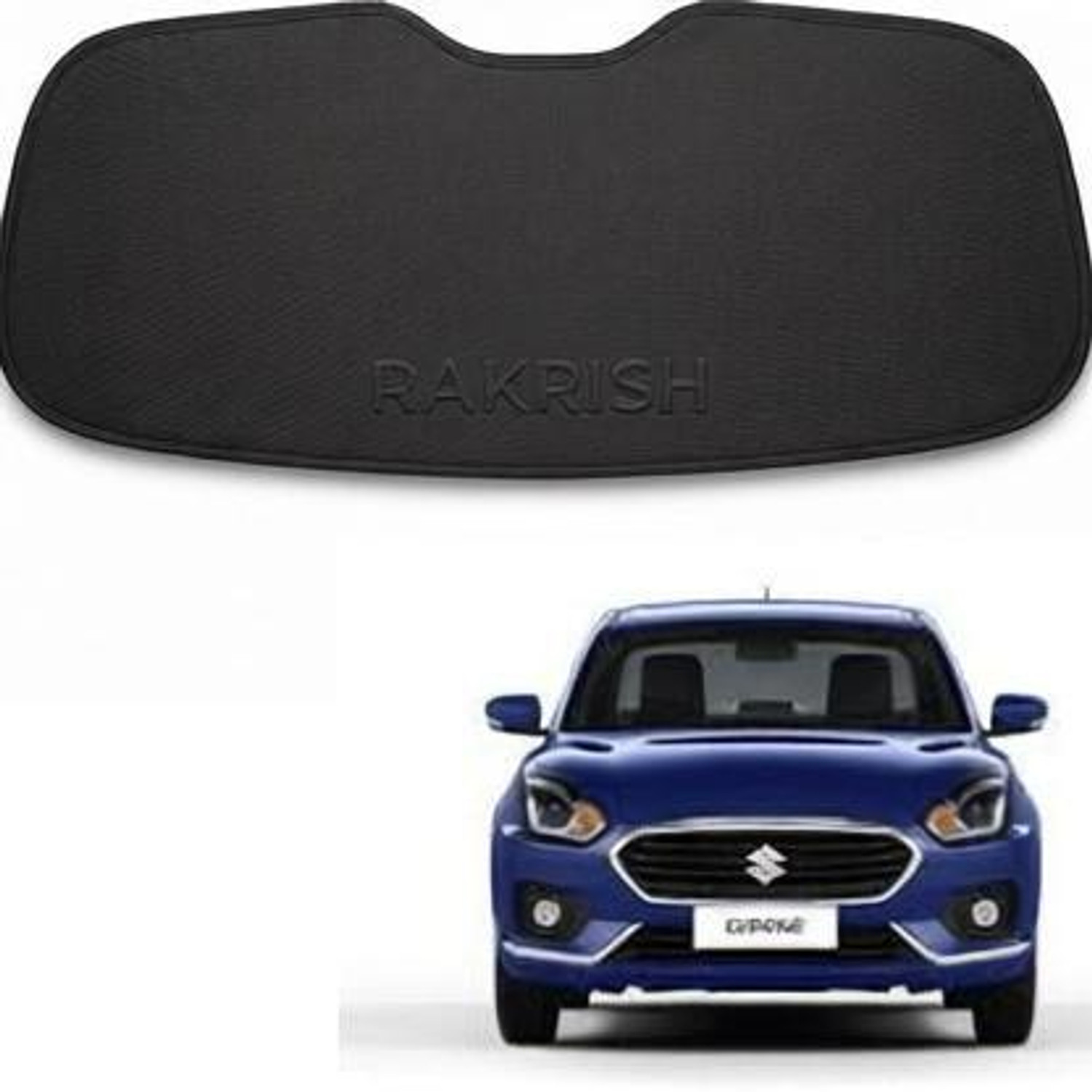 RAKRISH Rear Window Sun Shade for Maruti Suzuki Dzire (Black) - Image 1