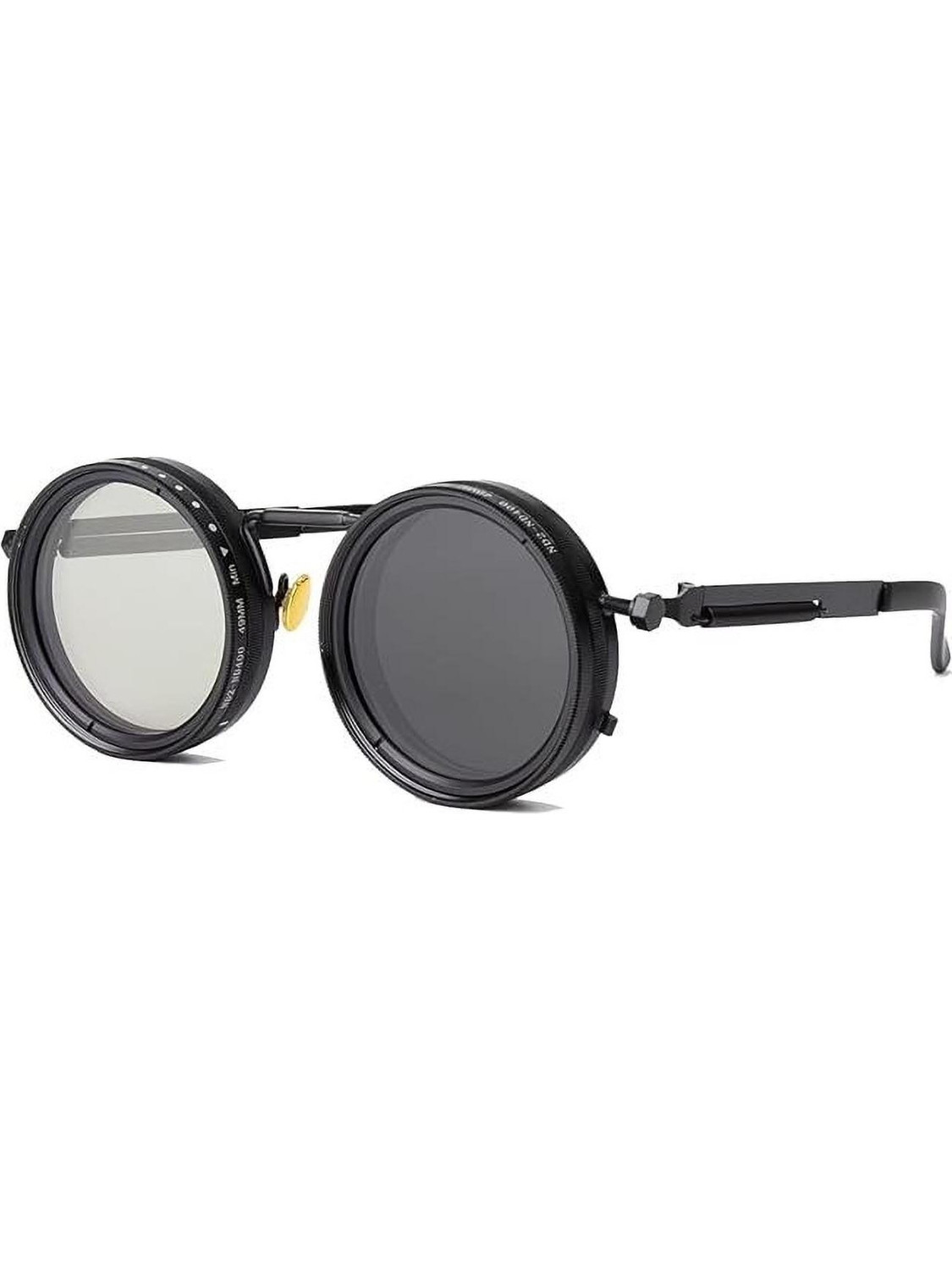 4MADS Polarized, UV Protection Round Sunglasses (15) (For Men & Women, Black) - Image 1