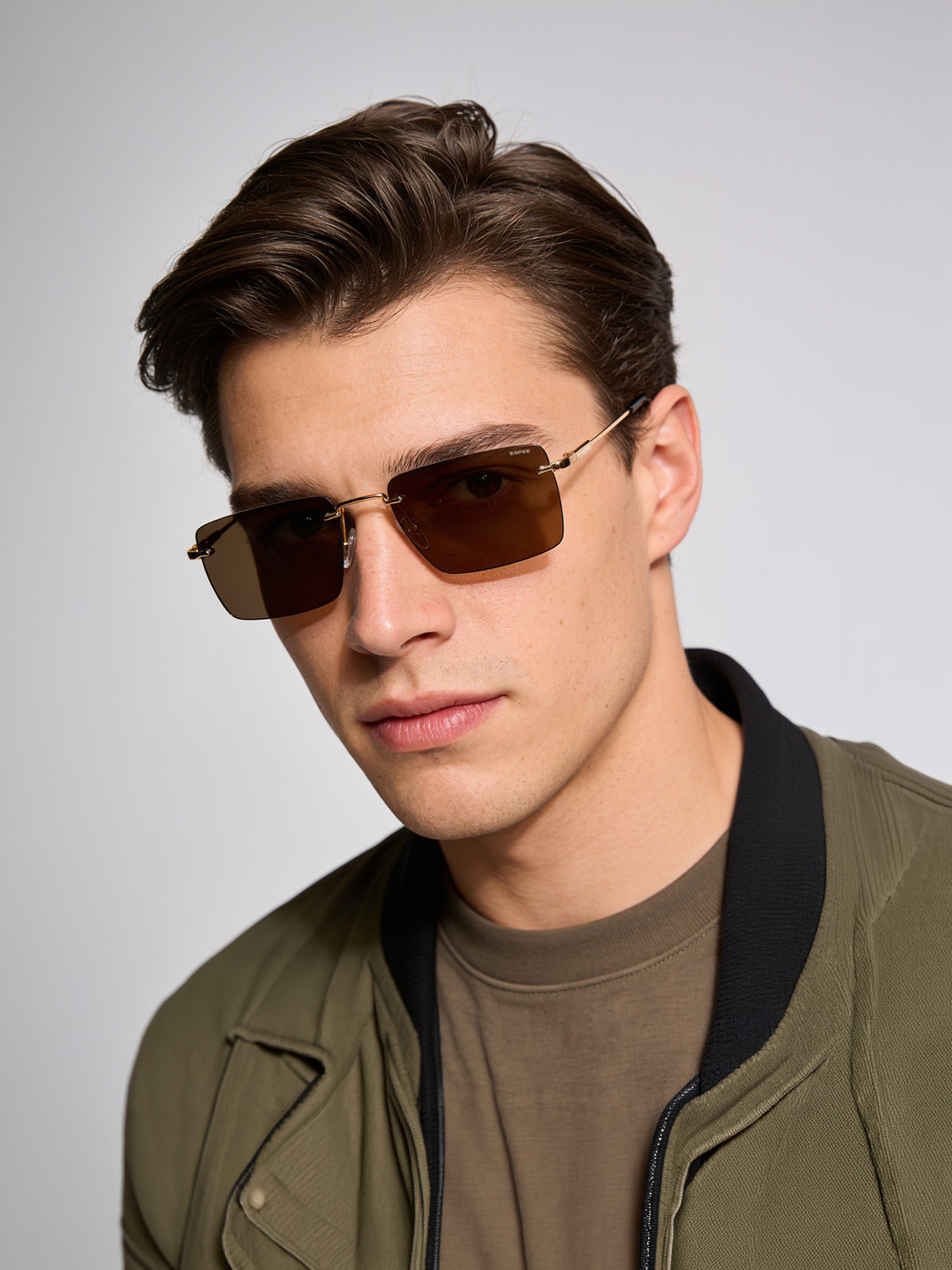 Espee UV Protection Rectangular Sunglasses (57) (For Men, Brown) - Image 1