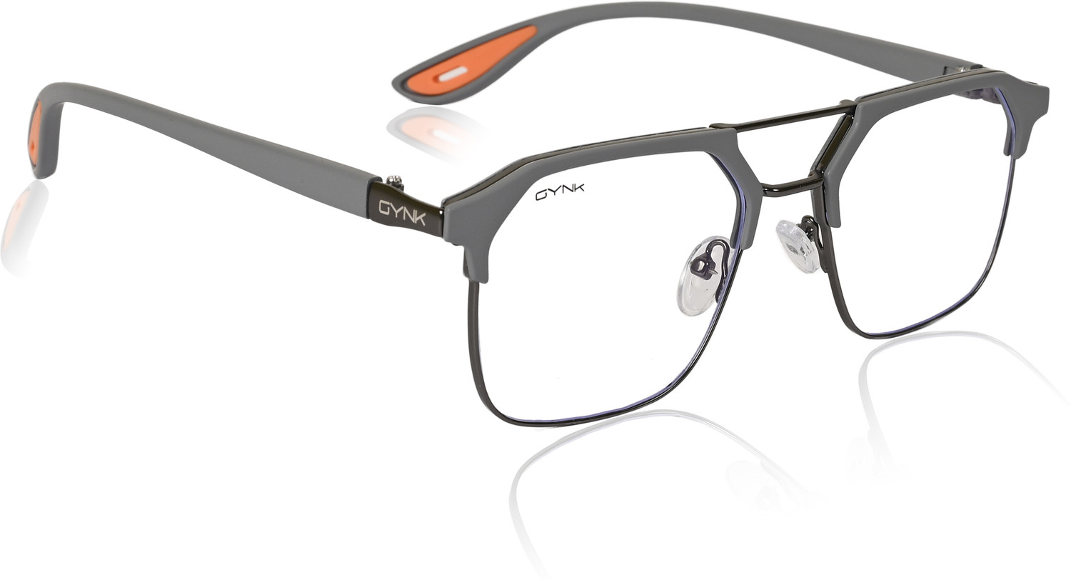 Gynk UV Protection Rectangular Riding Sunglasses (Clear) - Image 1