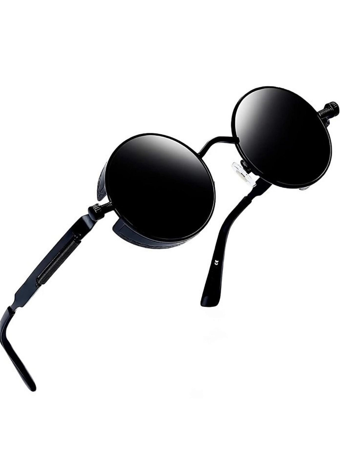 I REBEL Polarized Round Sunglasses Black - Image 1
