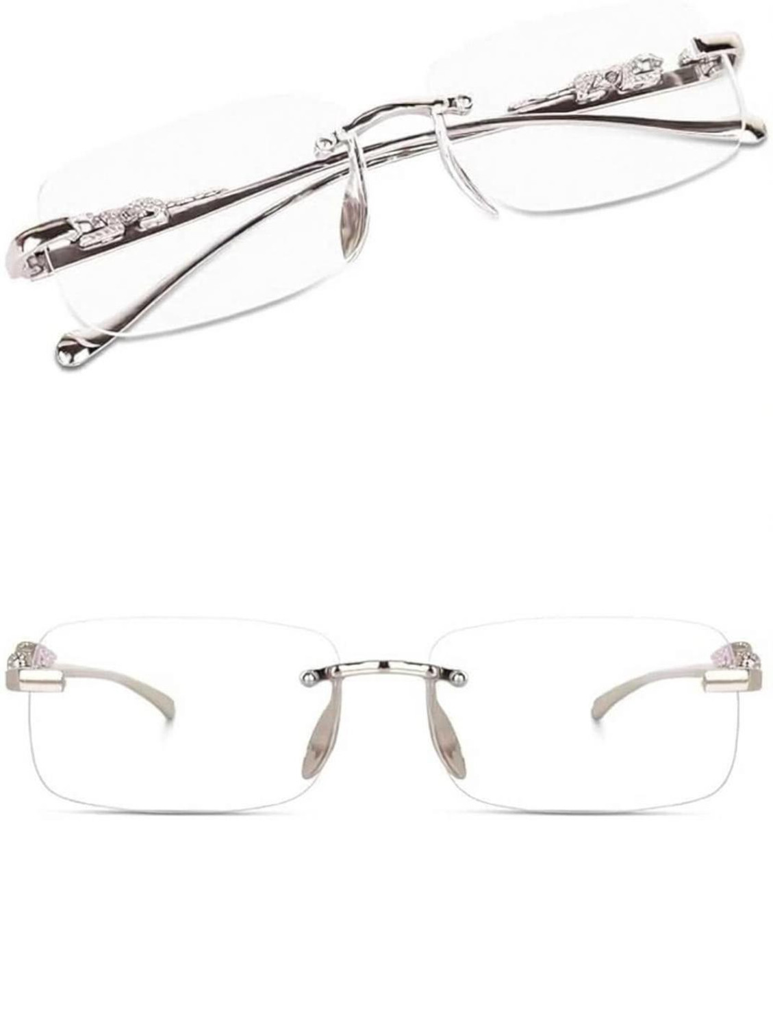 eyevy UV Protection Rectangular Sunglasses, Clear, Free Size - Image 1