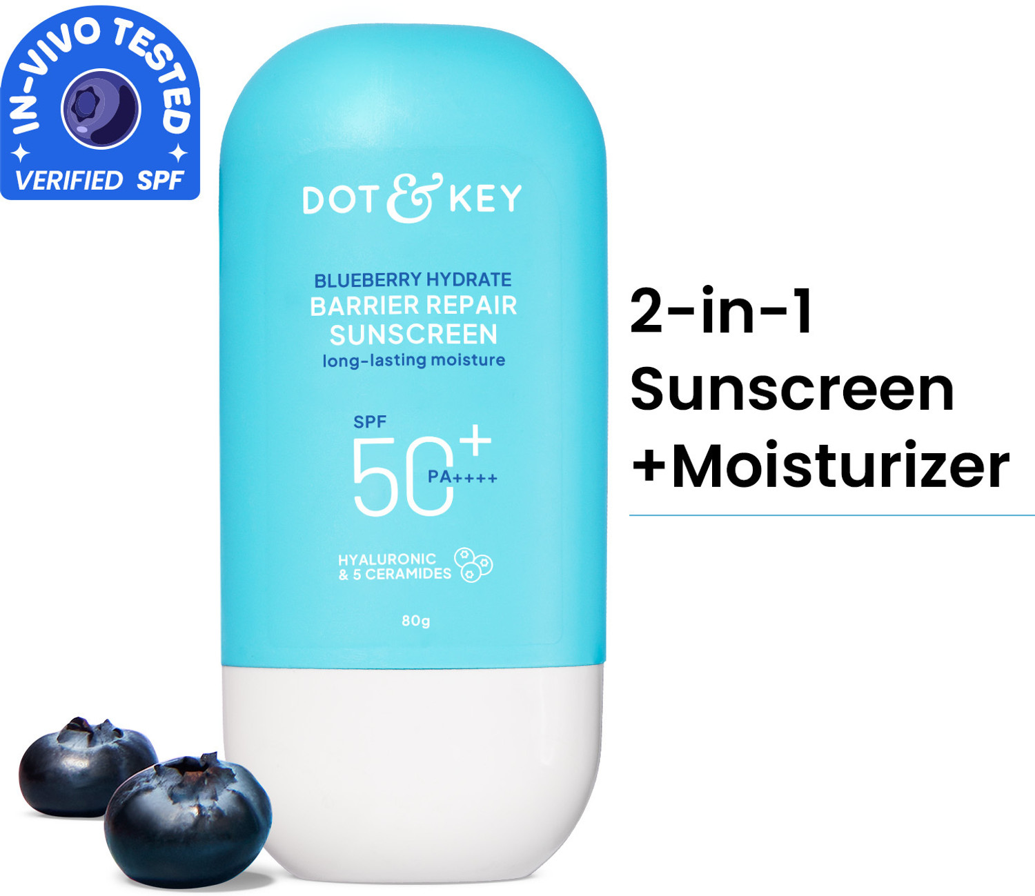 Dot & Key Blueberry Sunscreen SPF 50 PA++++ 50g - Image 1