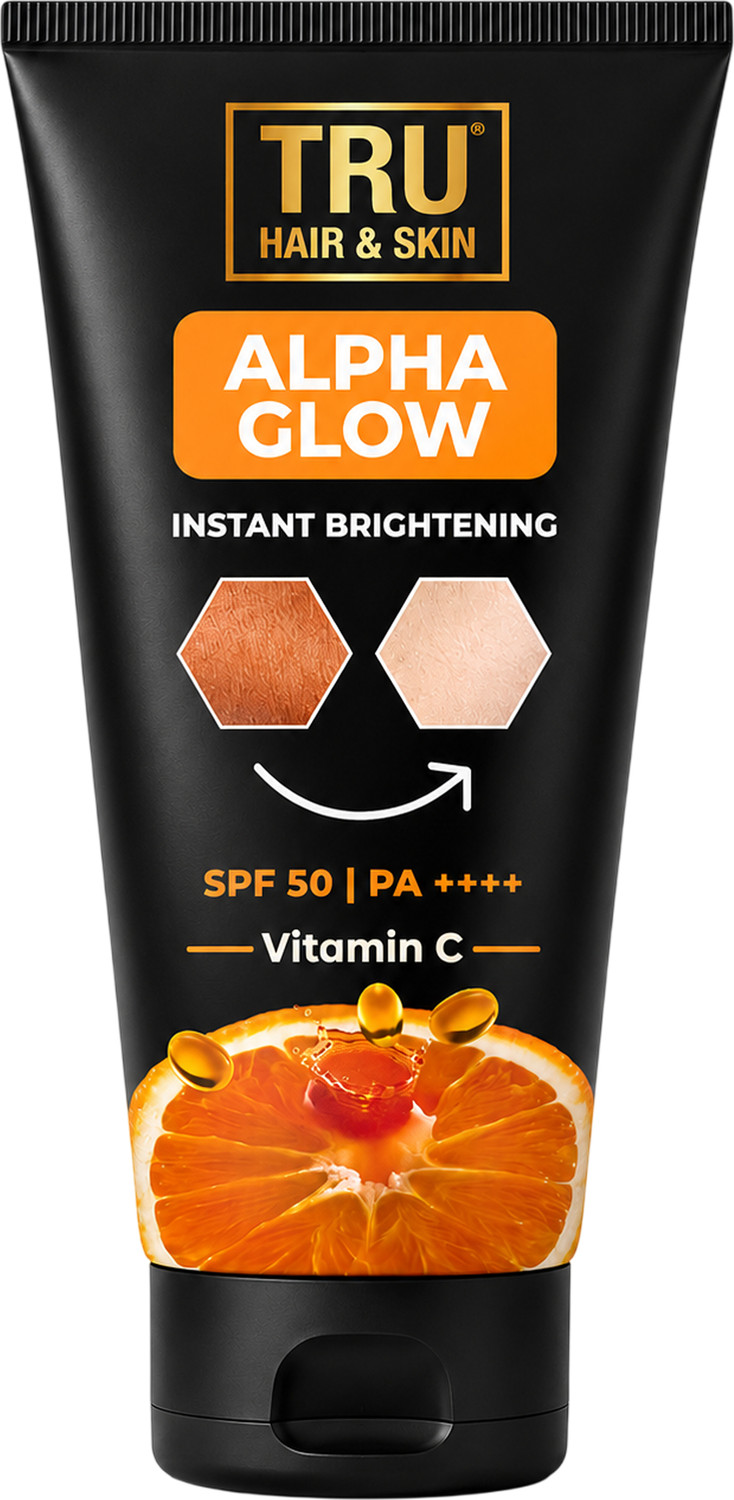 TRU HAIR & SKIN Alphaglow Sunscreen SPF 50 PA+++ for Men (50 g) - Image 1