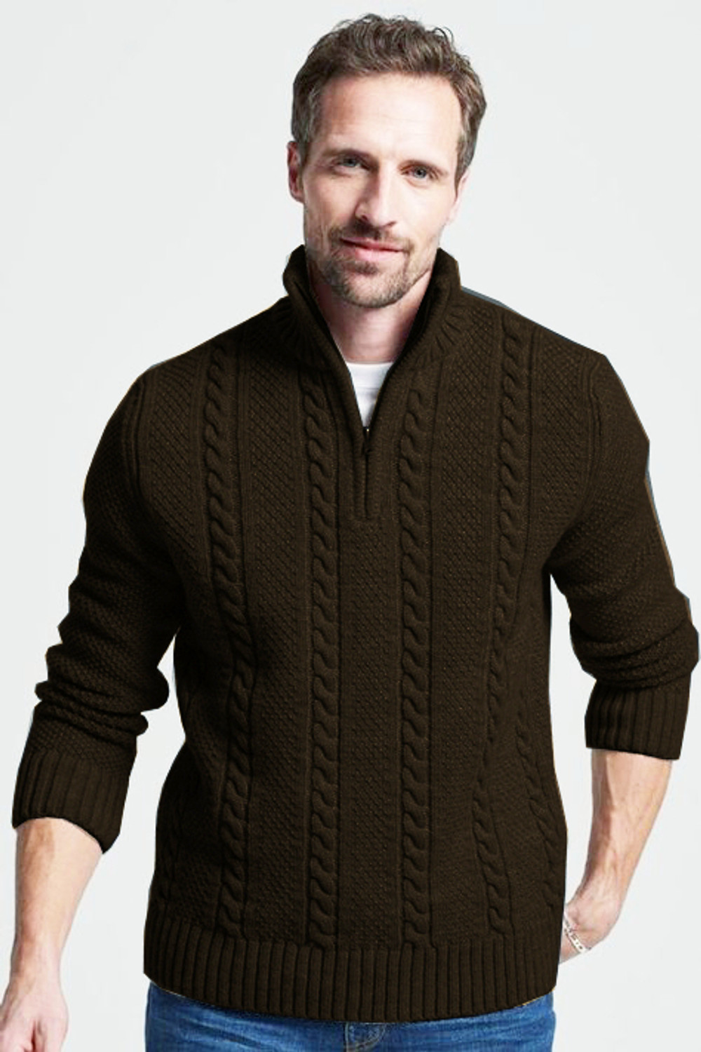 FREAKS Men Self Design Round Neck Grey Sweater - Image 1