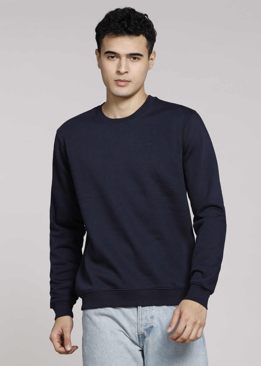 Peter England Men Full Sleeve Solid Sweatshirt - Image 1