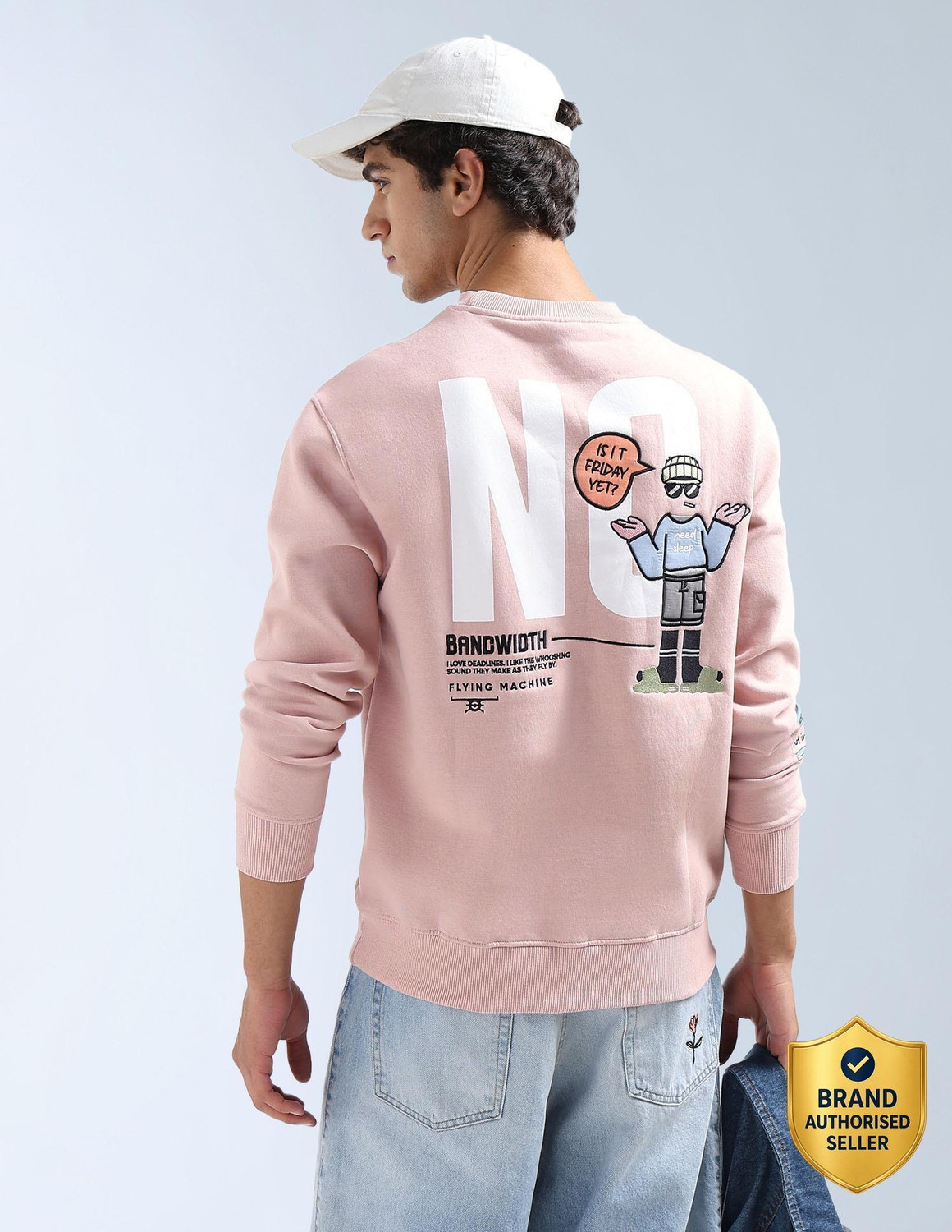 FLYING MACHINE Men Full Sleeve Graphic Print Sweatshirt - Image 1