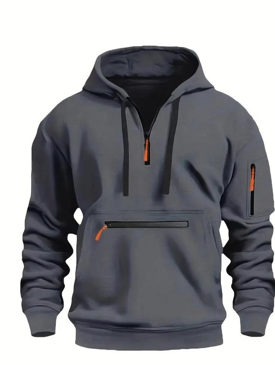 NAUGHTYMEN Men Full Sleeve Solid Hooded Sweatshirt - Image 1