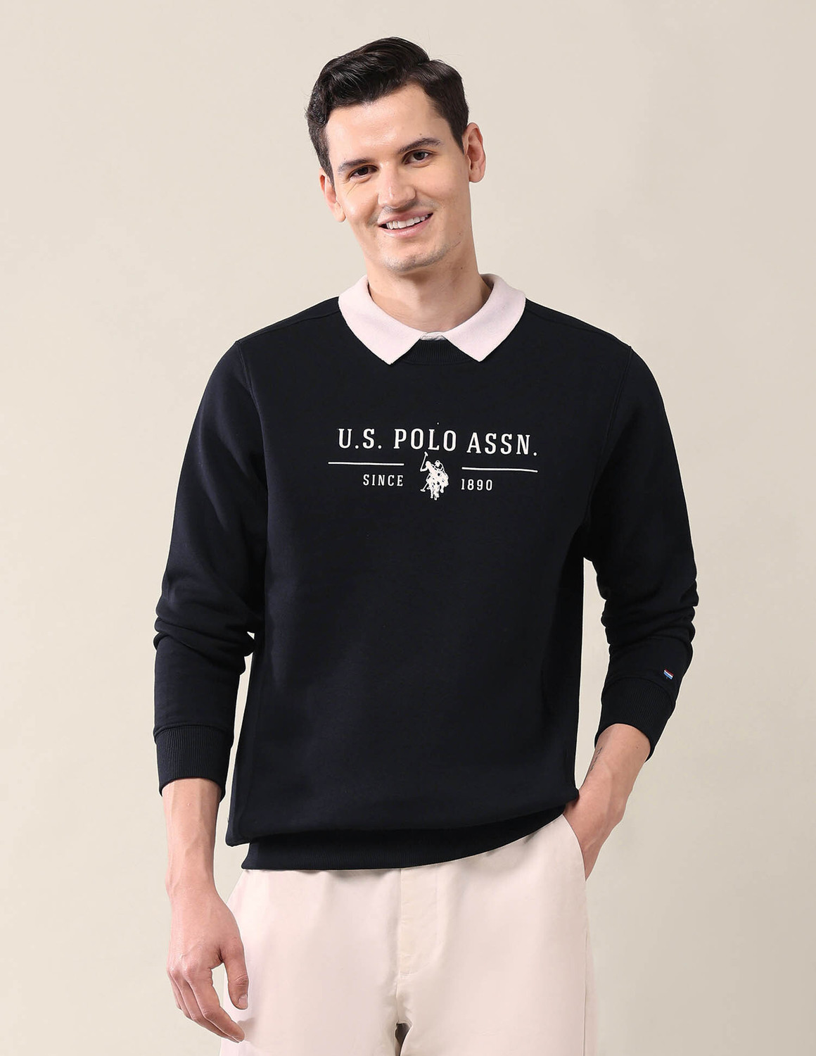 U.S. POLO ASSN. Men Full Sleeve Graphic Print Sweatshirt - Image 1