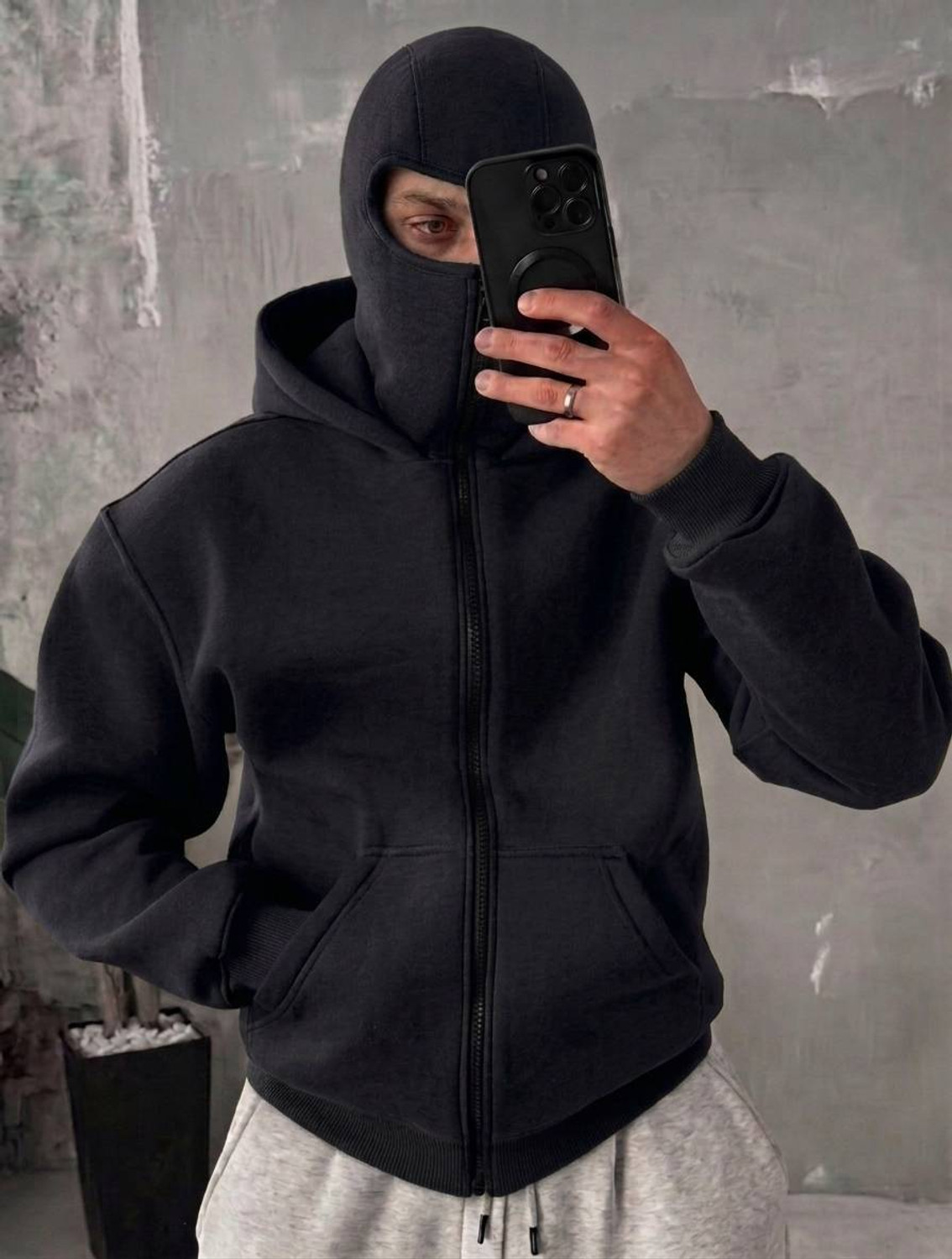 WOMENPRIDE Men Full Sleeve Solid Hooded Sweatshirt - Image 1