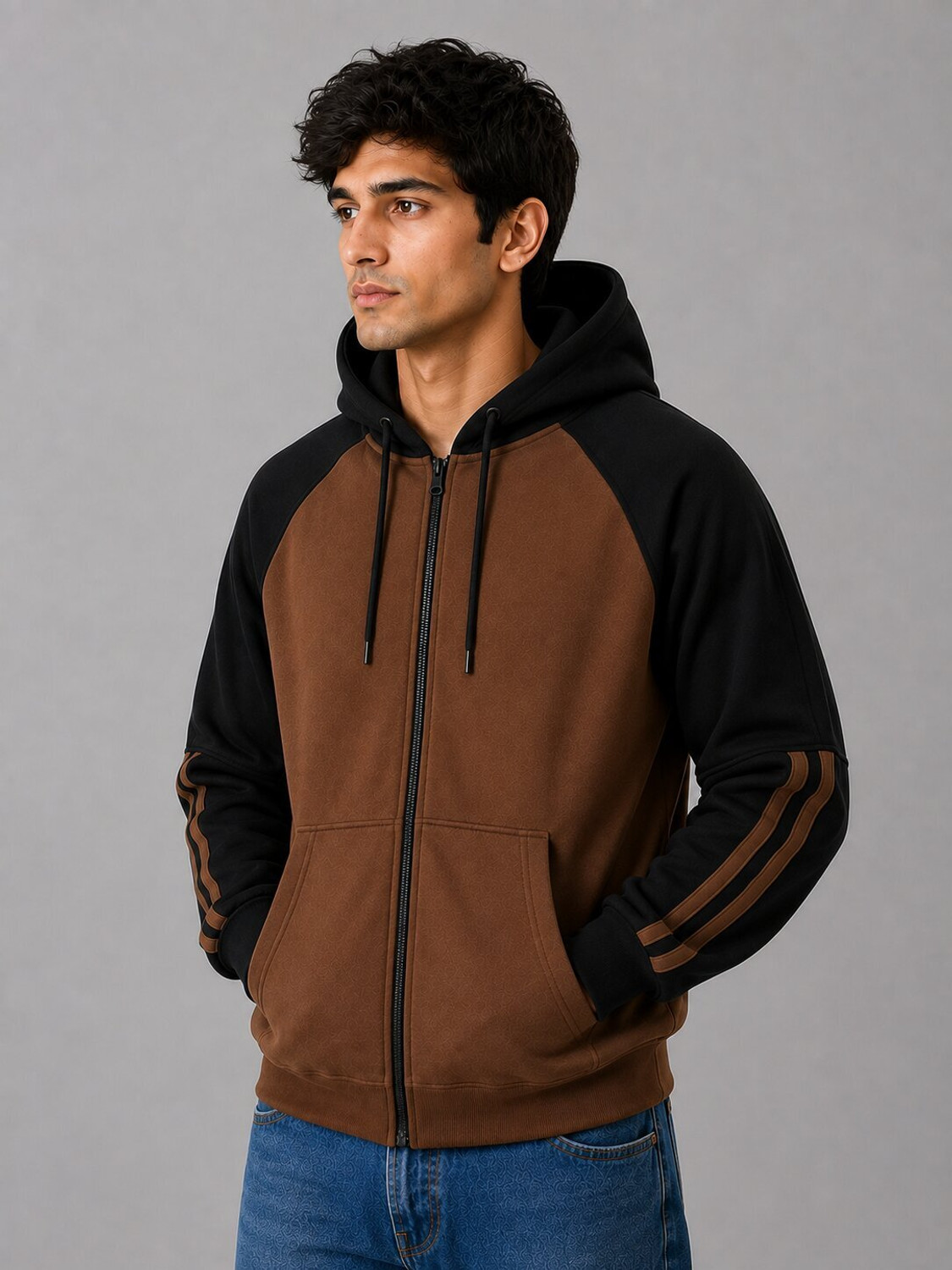 The Modern Soul Full Sleeve Color Block Men Sweatshirt - Image 1