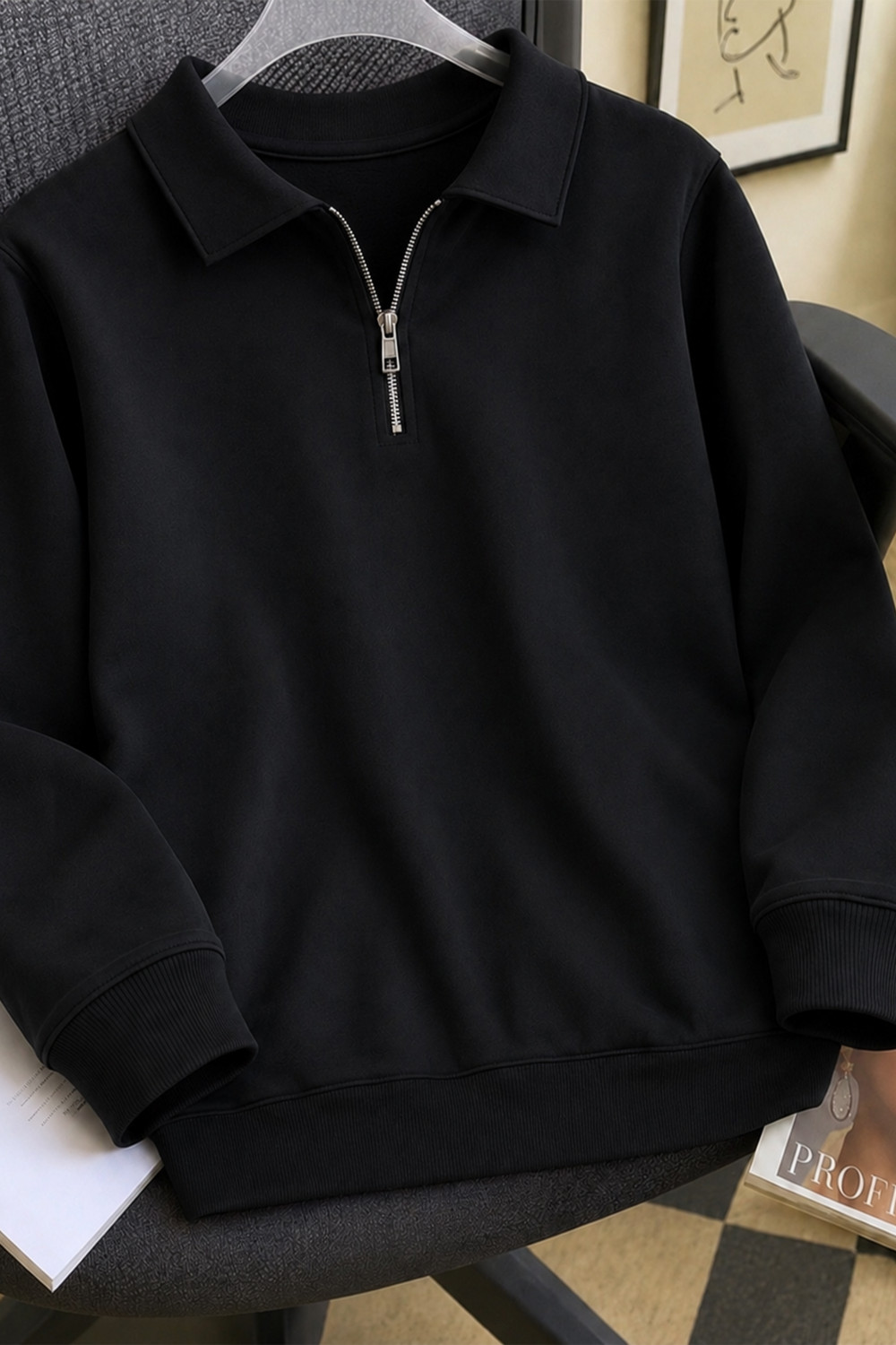 TeeWink Men Full Sleeve Solid Sweatshirt - Image 1