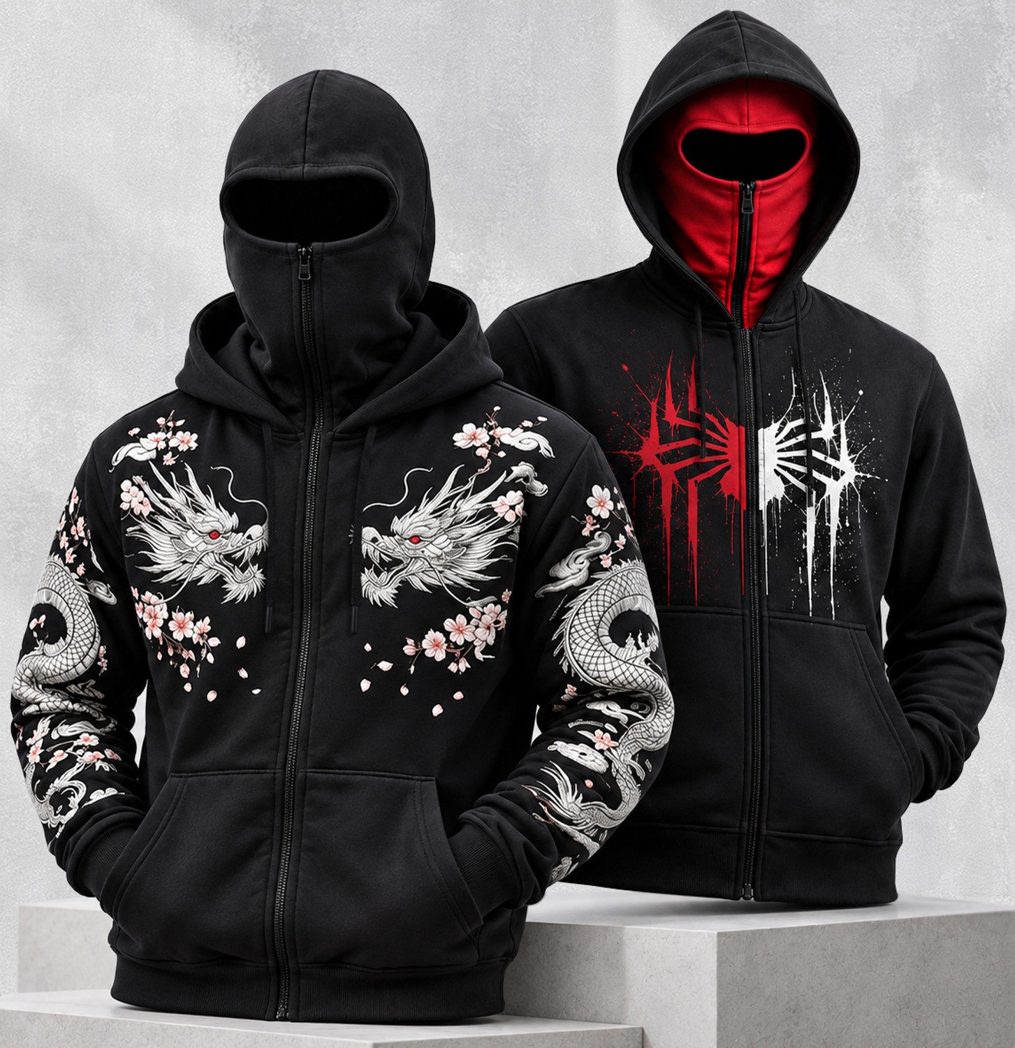 TRIPR Men Full Sleeve Printed Hooded Sweatshirt - Image 1