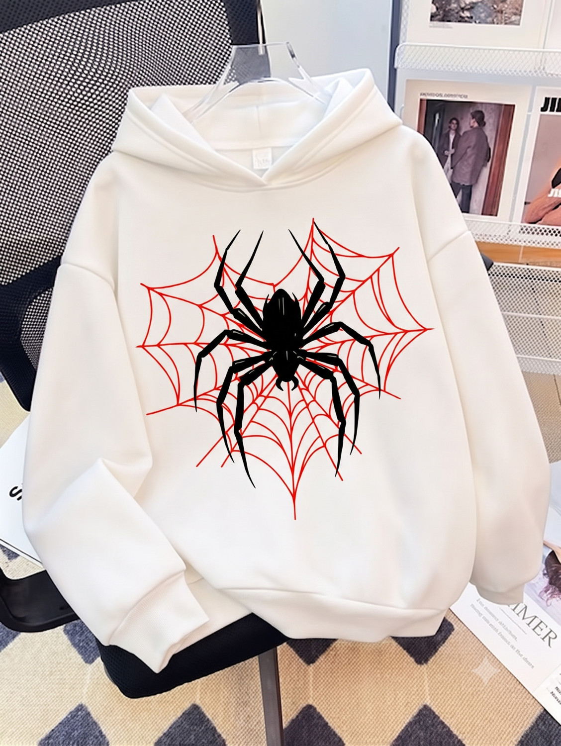 Ayesha Trends Men & Women Full Sleeve Graphic Print Hooded Sweatshirt - Image 1