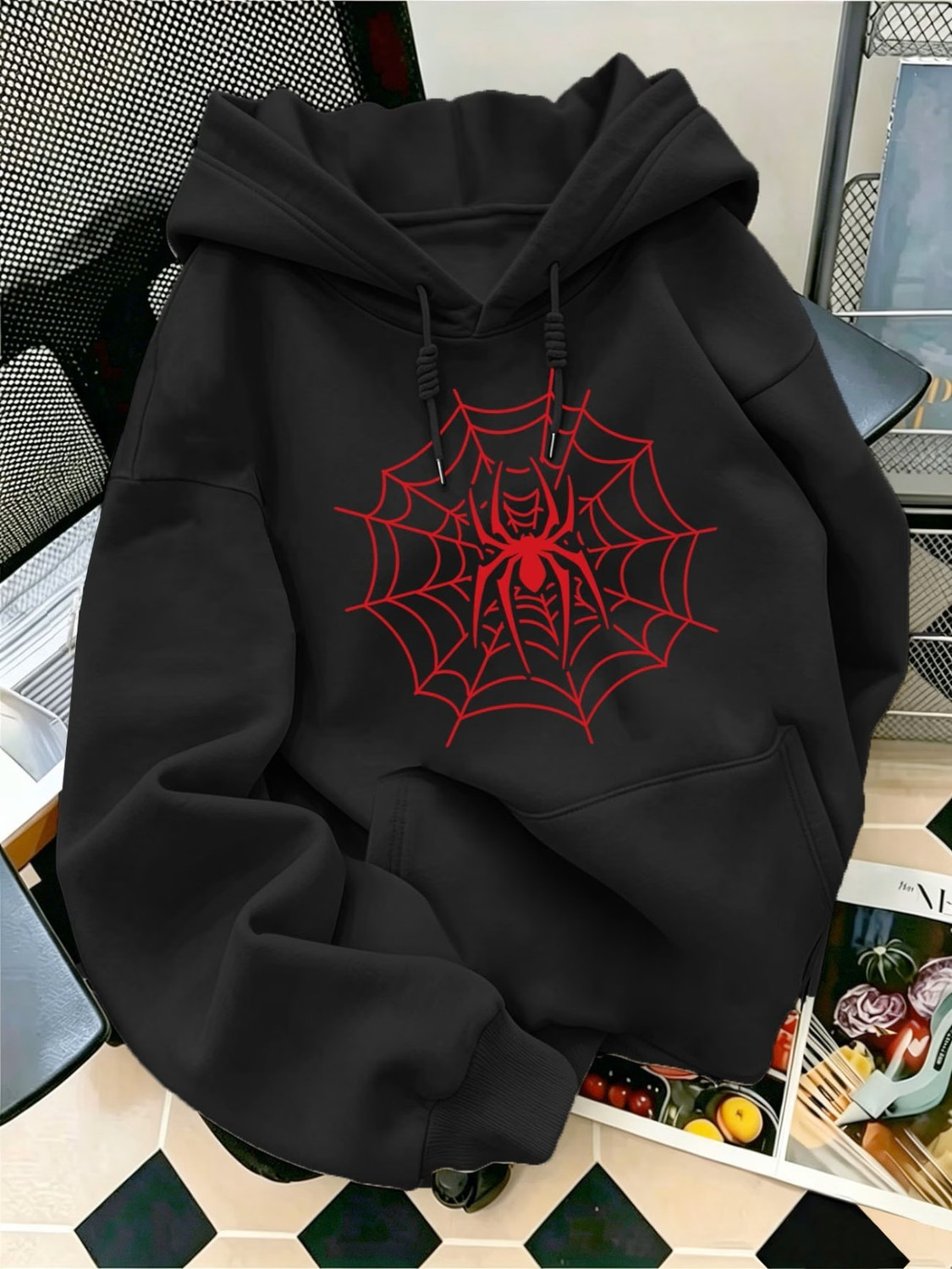 Preeo Men & Women Full Sleeve Graphic Print Hooded Sweatshirt - Image 1